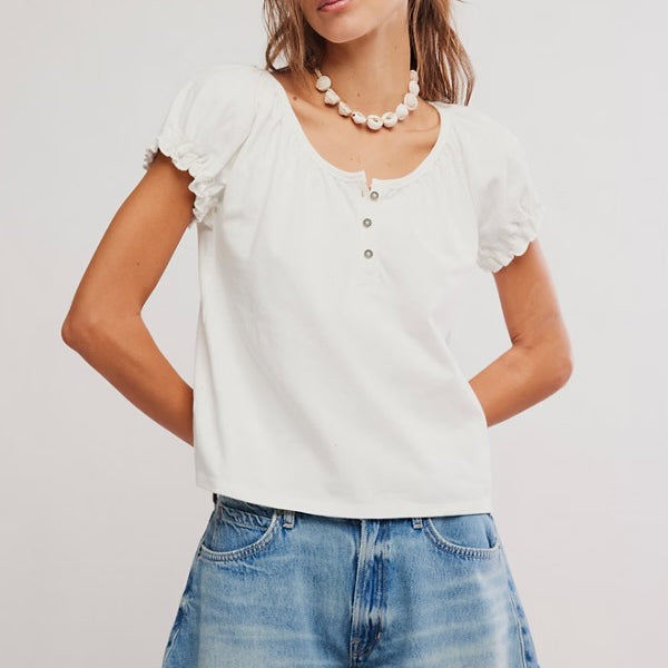 FREE PEOPLE ISSA TEE - WHITE