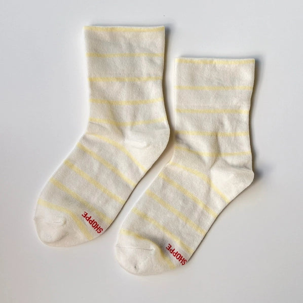 LE BON SHOPPE WALLY SOCKS - LEMON STRIPE