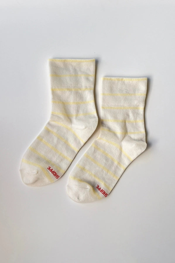 LE BON SHOPPE WALLY SOCKS - LEMON STRIPE