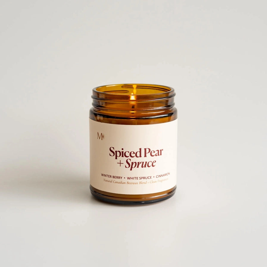 MISIYO SPICED PEAR + SPRUCE CANADIAN BEESWAX CANDLE