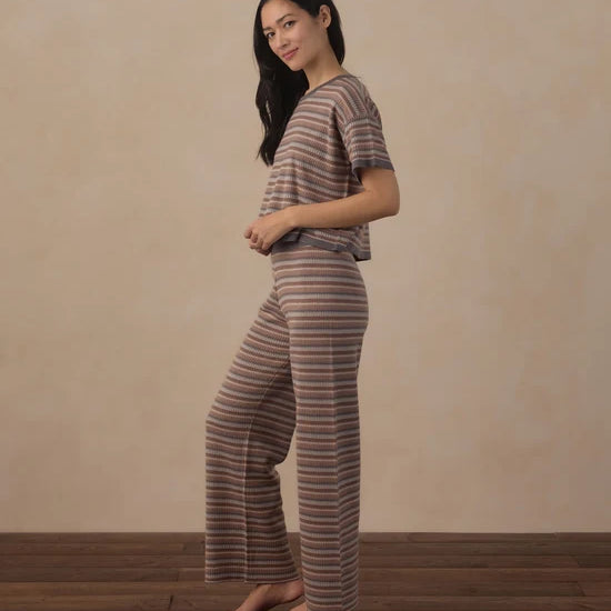 RYLEE + CRU KNIT WIDE LEG PANT - MULTI STRIPE