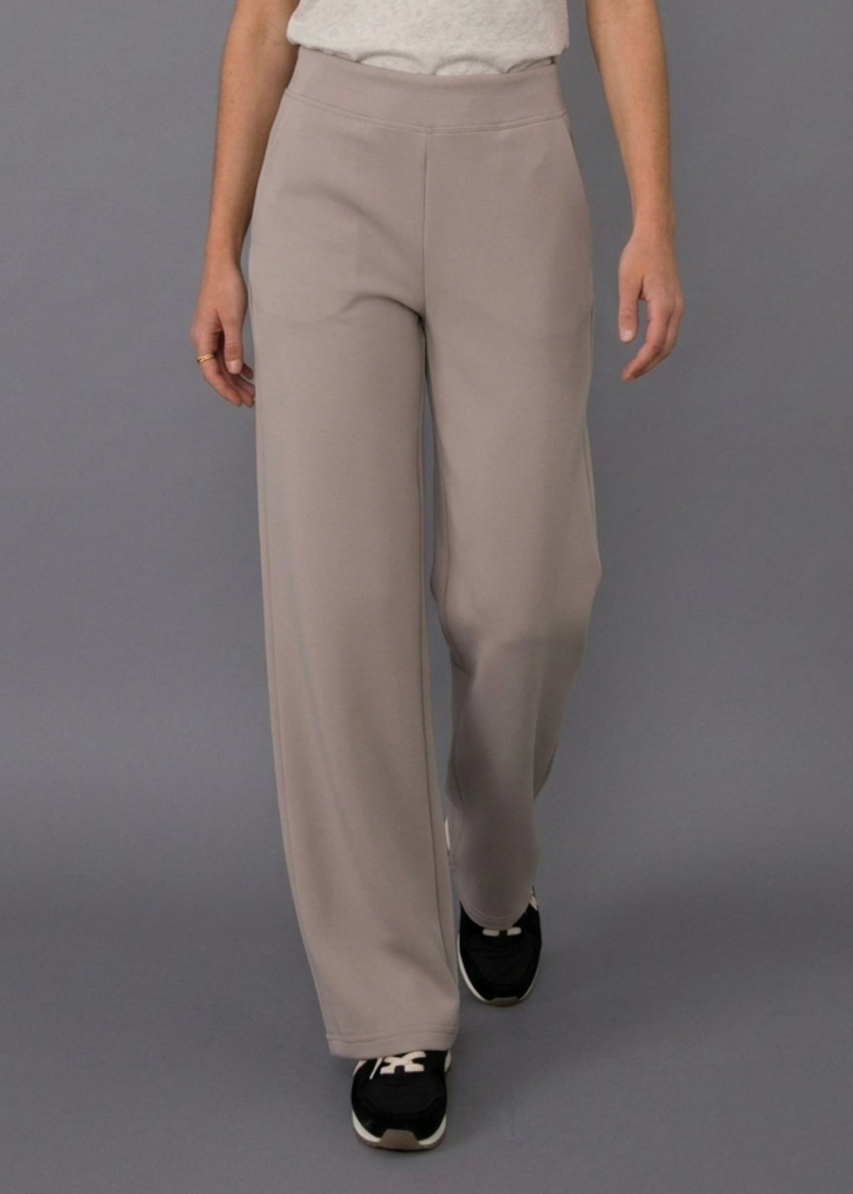 VICTORIA SOFT KNIT STRAIGHT LEG PANTS - BIRCH