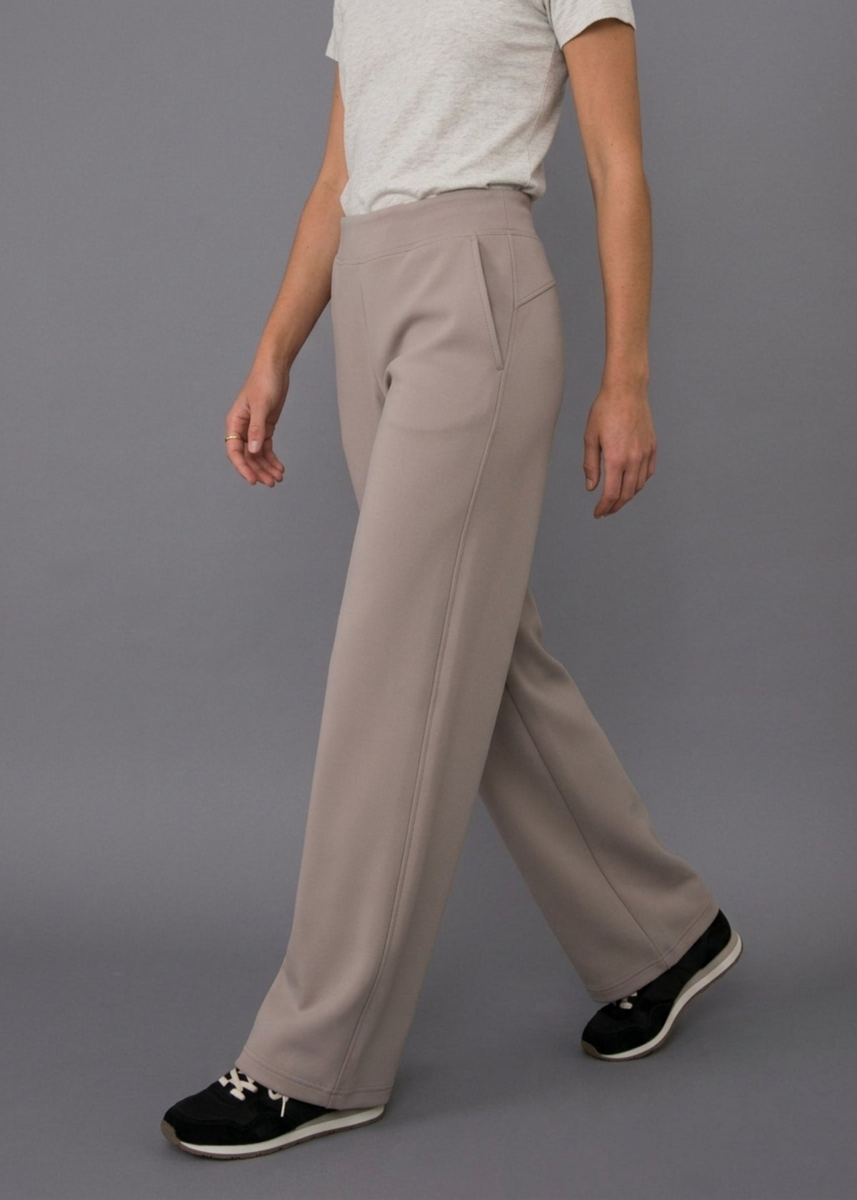 VICTORIA SOFT KNIT STRAIGHT LEG PANTS - BIRCH