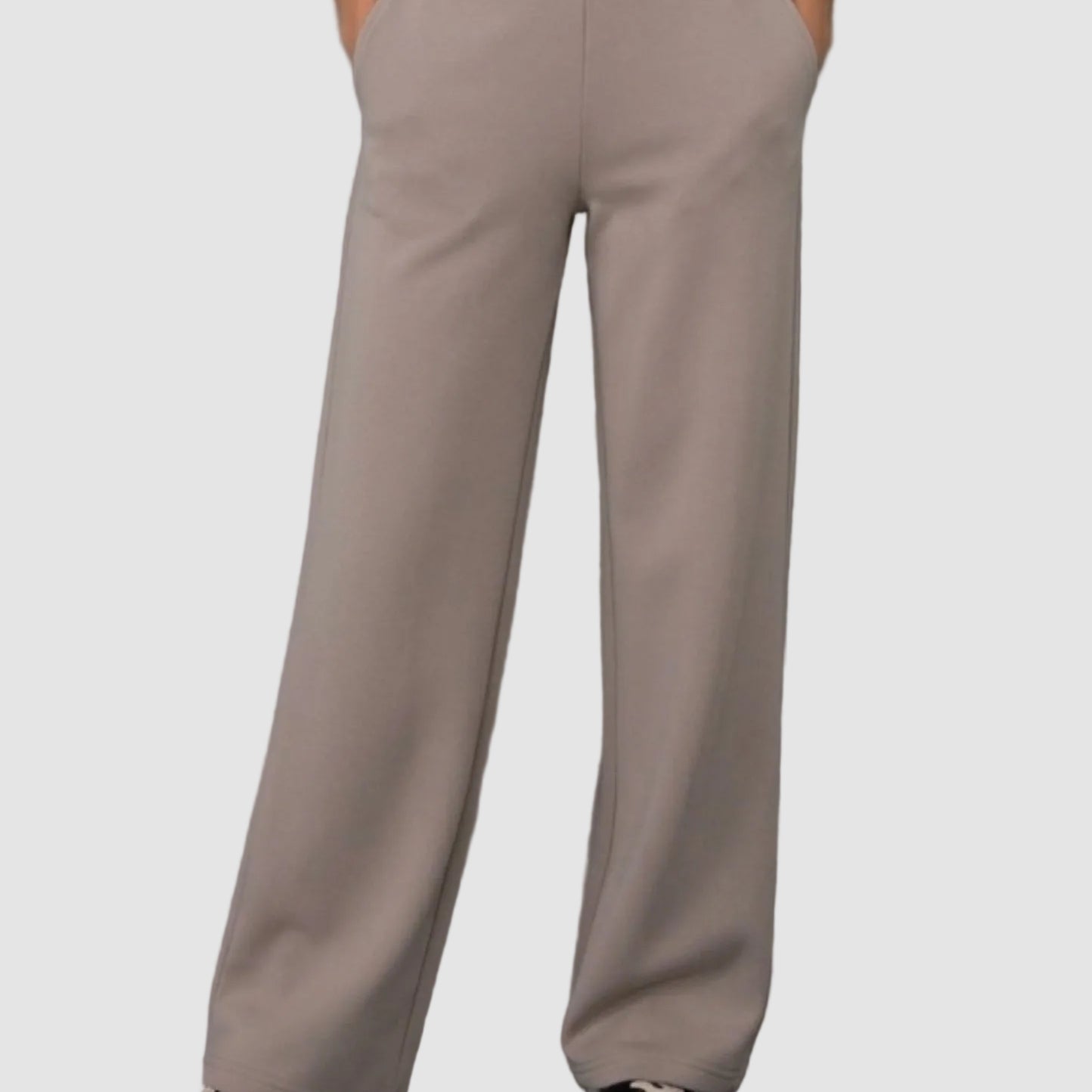 VICTORIA SOFT KNIT STRAIGHT LEG PANTS - BIRCH