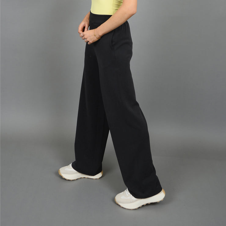 VICTORIA SUPER SOFT MODAL WIDE LEG PANT - BLACK