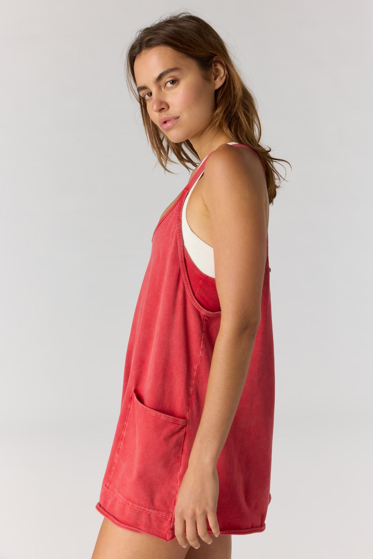 FREE PEOPLE HOT SHOT MINI DRESS - CANDY APPLE