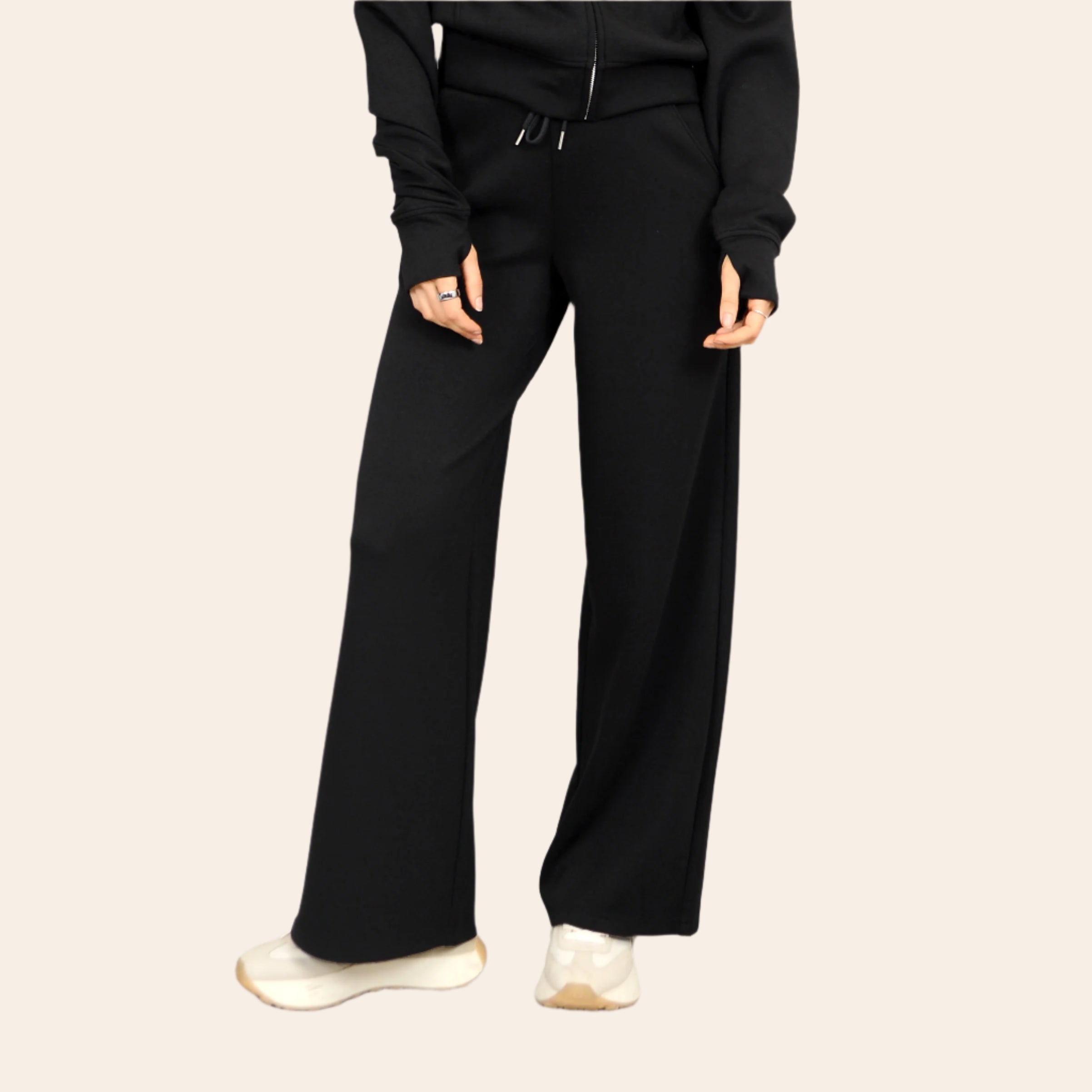 VAE SOFT KNIT DRAWSTRING PANTS - BLACK