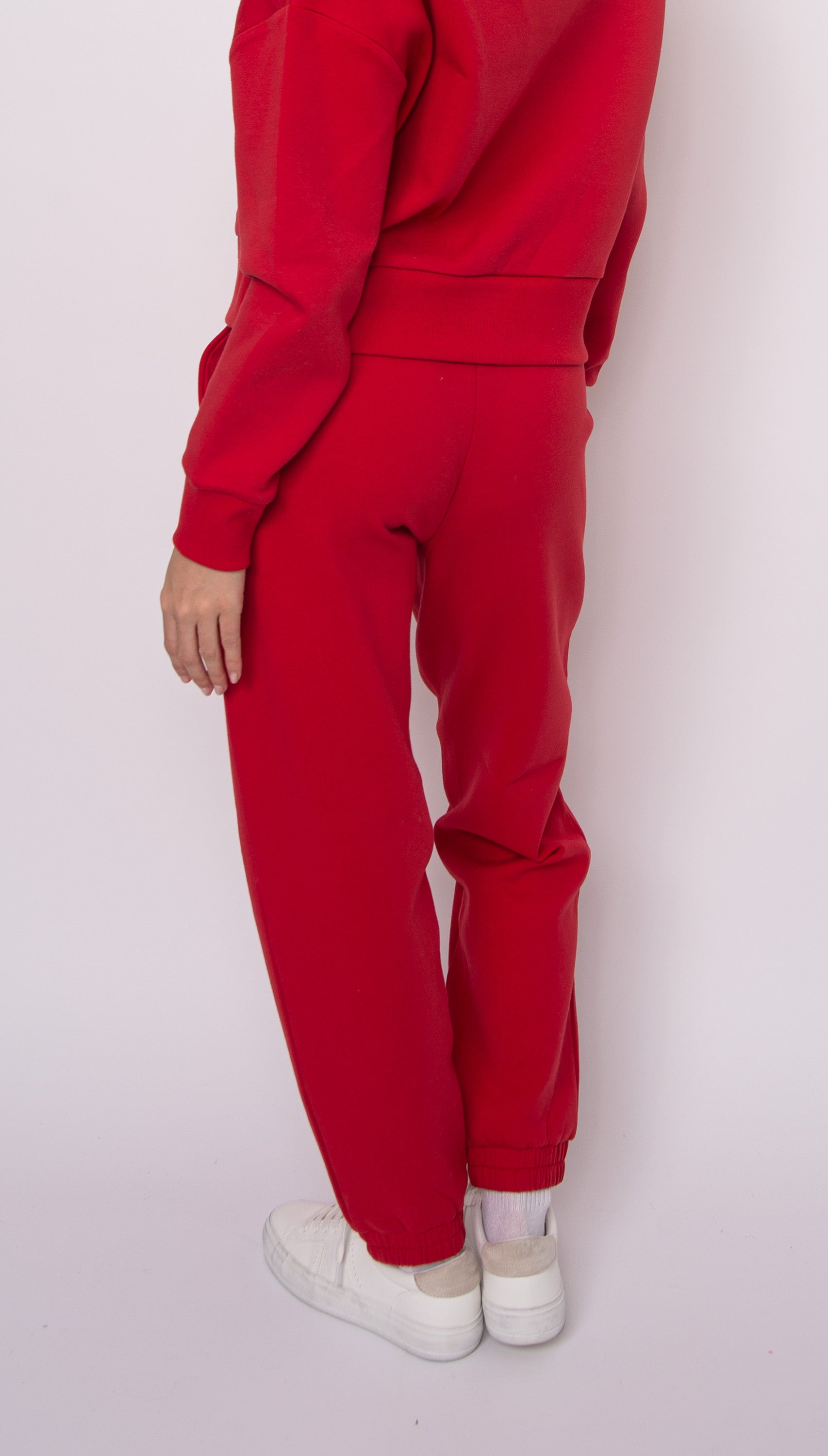 FATIMA SOFT KNIT JOGGERS - ROUGE