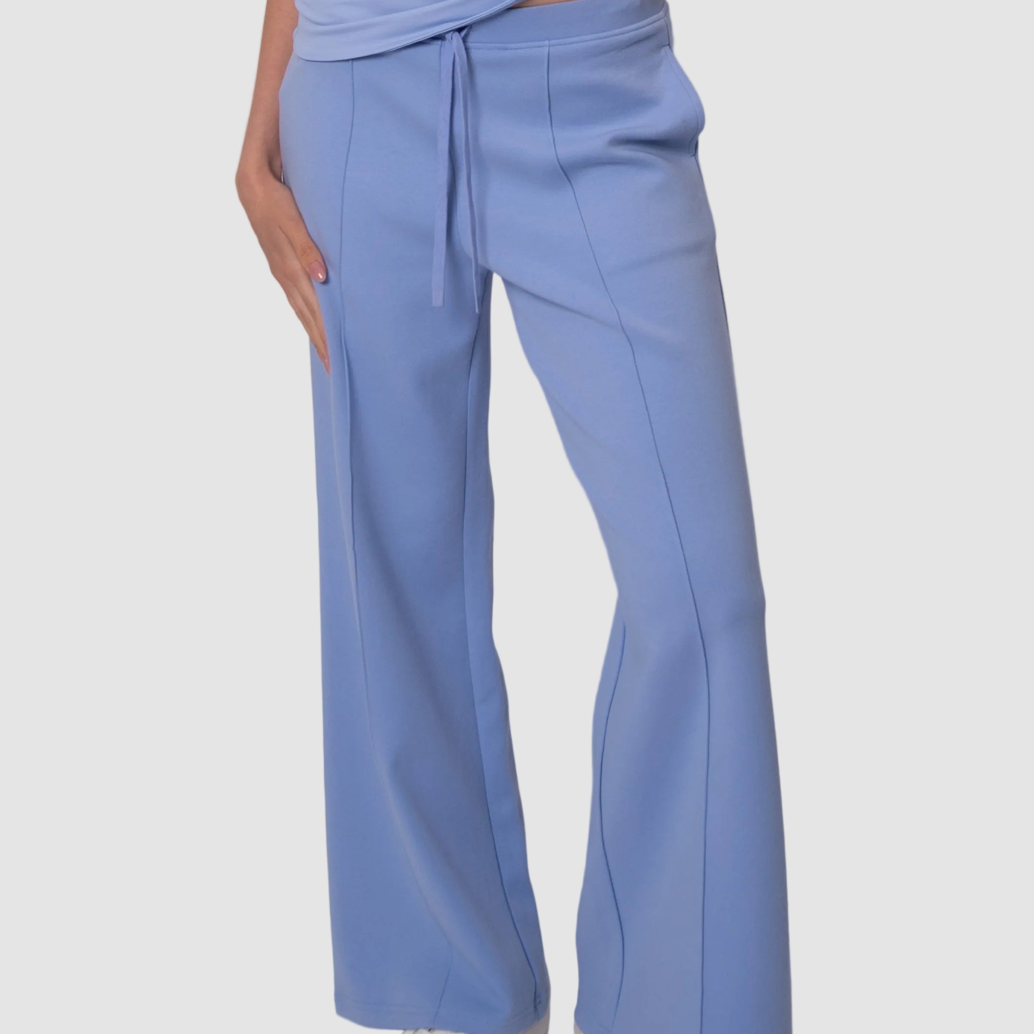 PRIDA SOFT KNIT PULL ON PANTS - PERRI BLUE