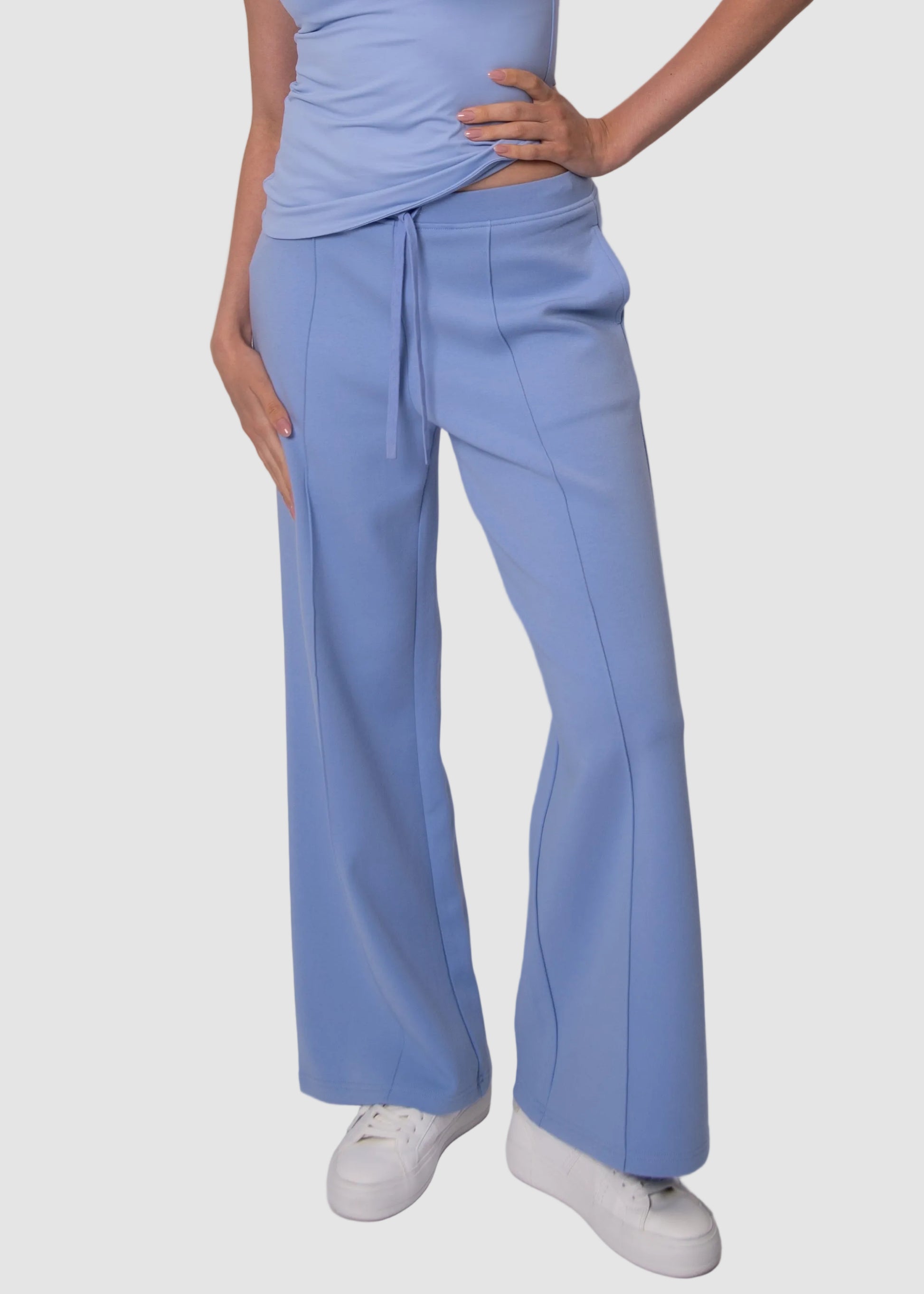 PRIDA SOFT KNIT PULL ON PANTS - PERRI BLUE