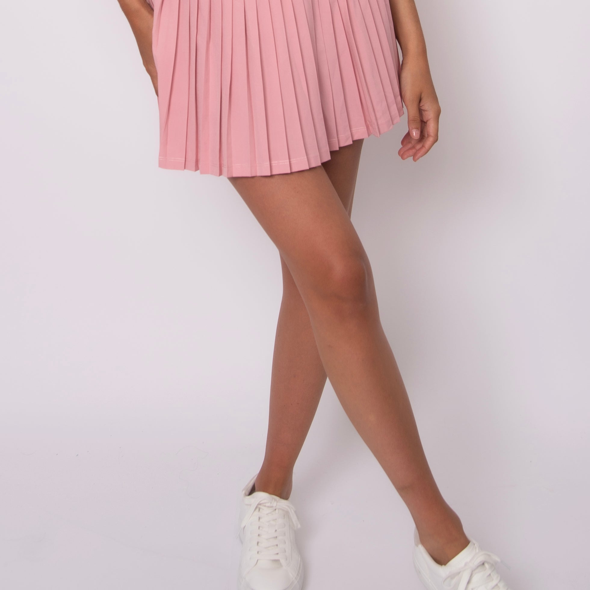 YURA PLEATED SKIRT - PETAL PINK