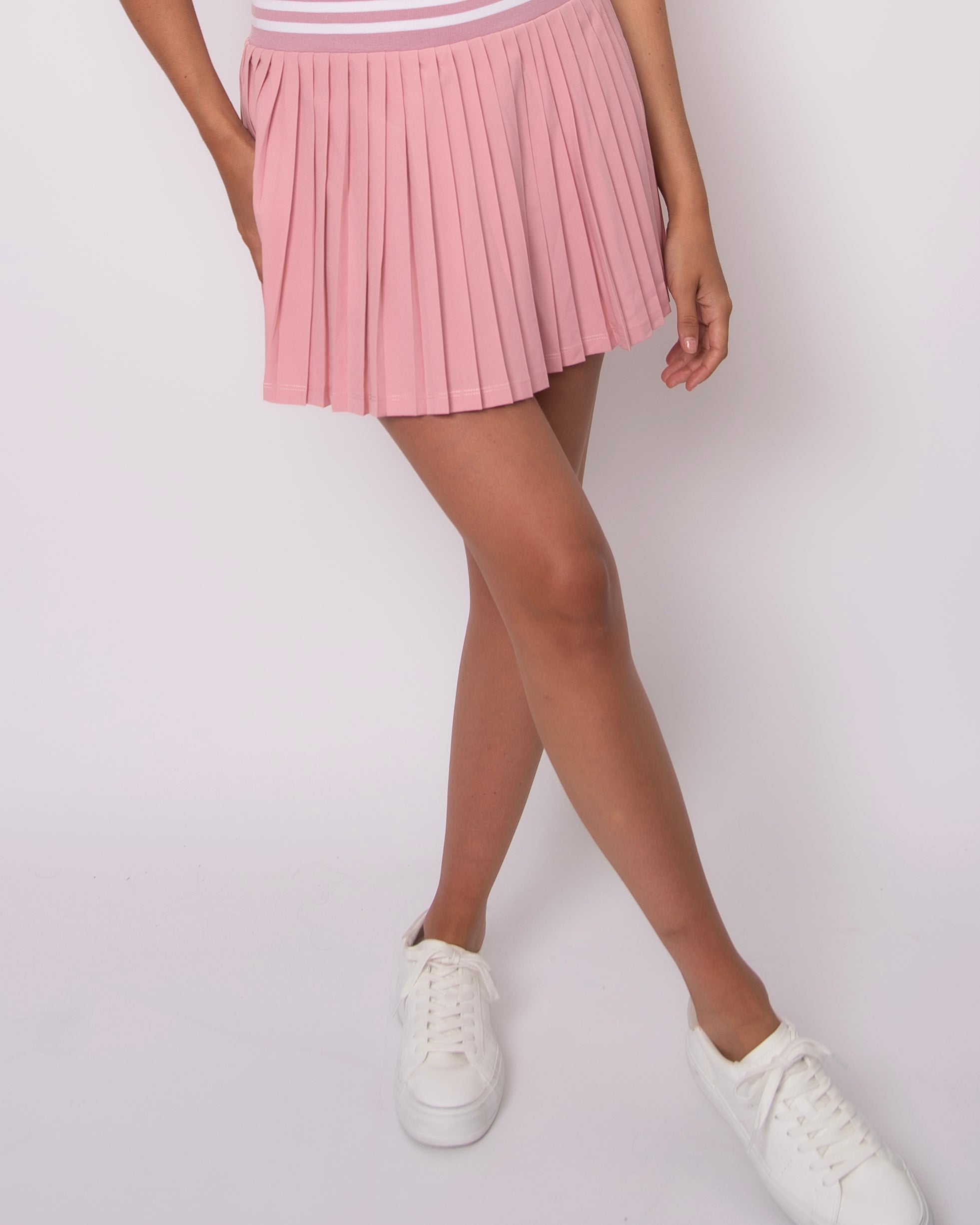YURA PLEATED SKIRT - PETAL PINK