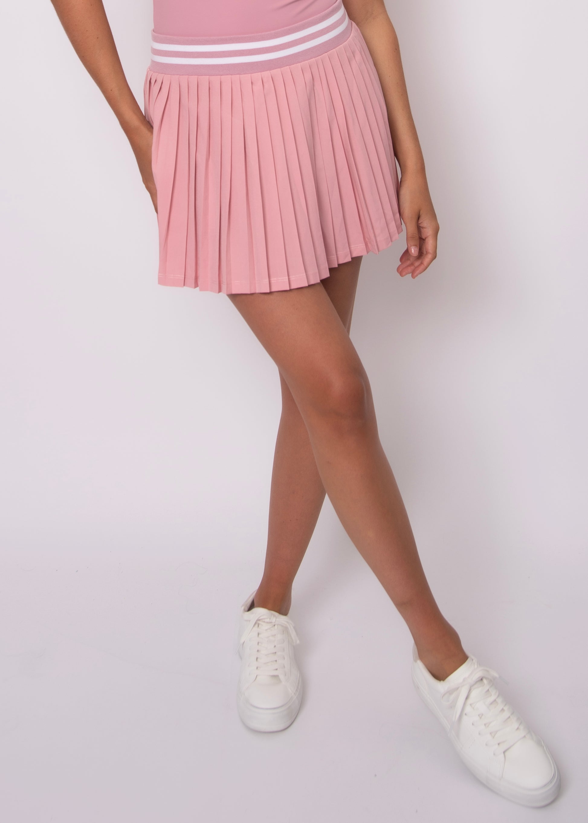 YURA PLEATED SKIRT - PETAL PINK
