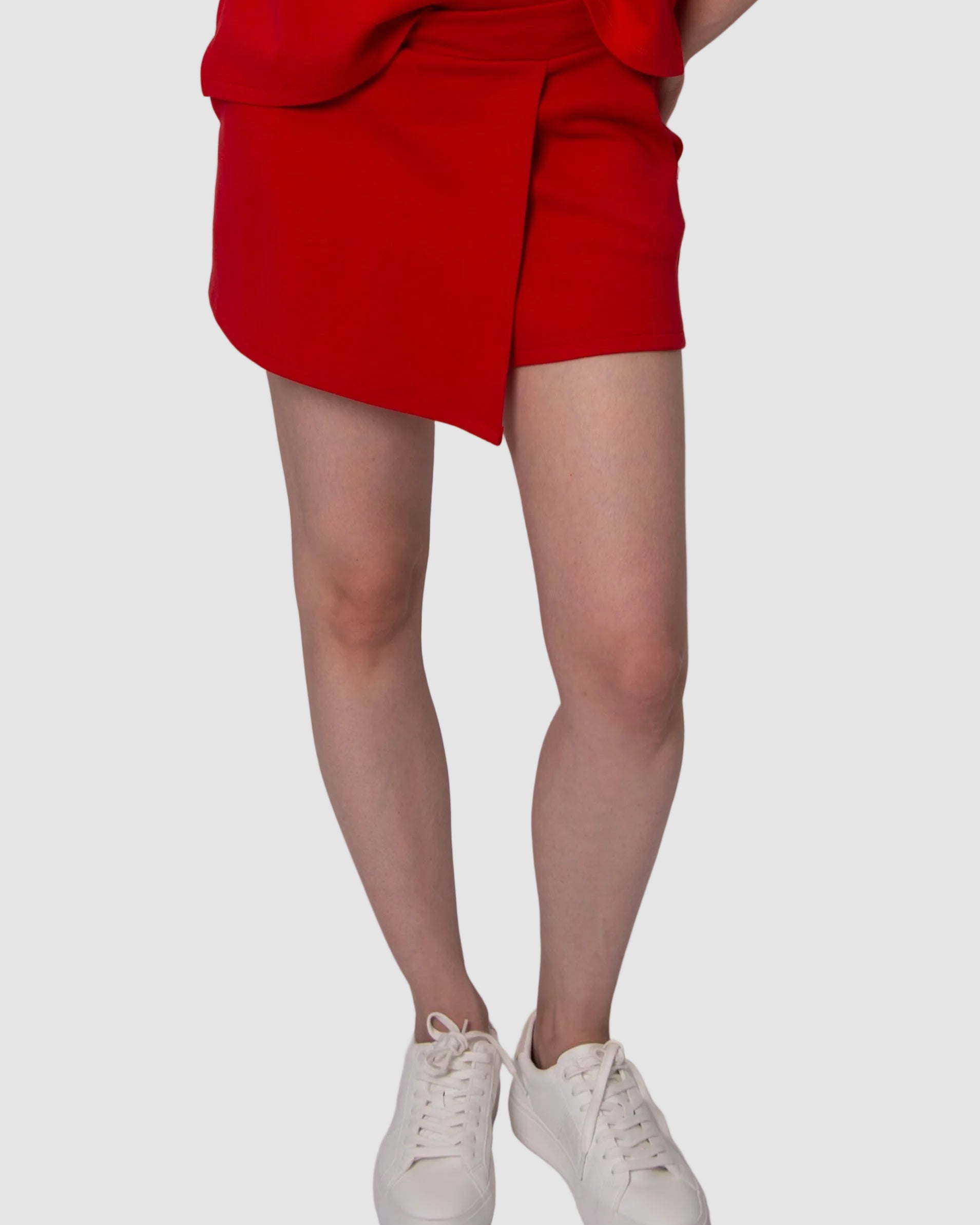 STARRY SOFT KNIT SKORT - ROUGE