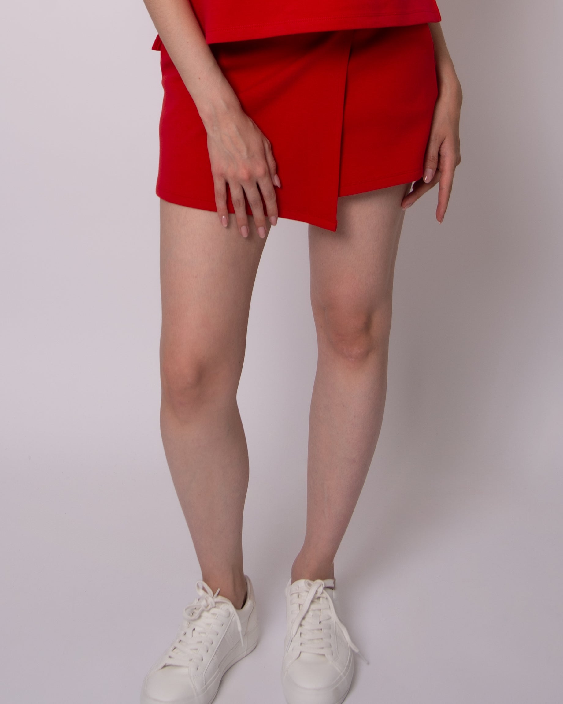 STARRY SOFT KNIT SKORT - ROUGE