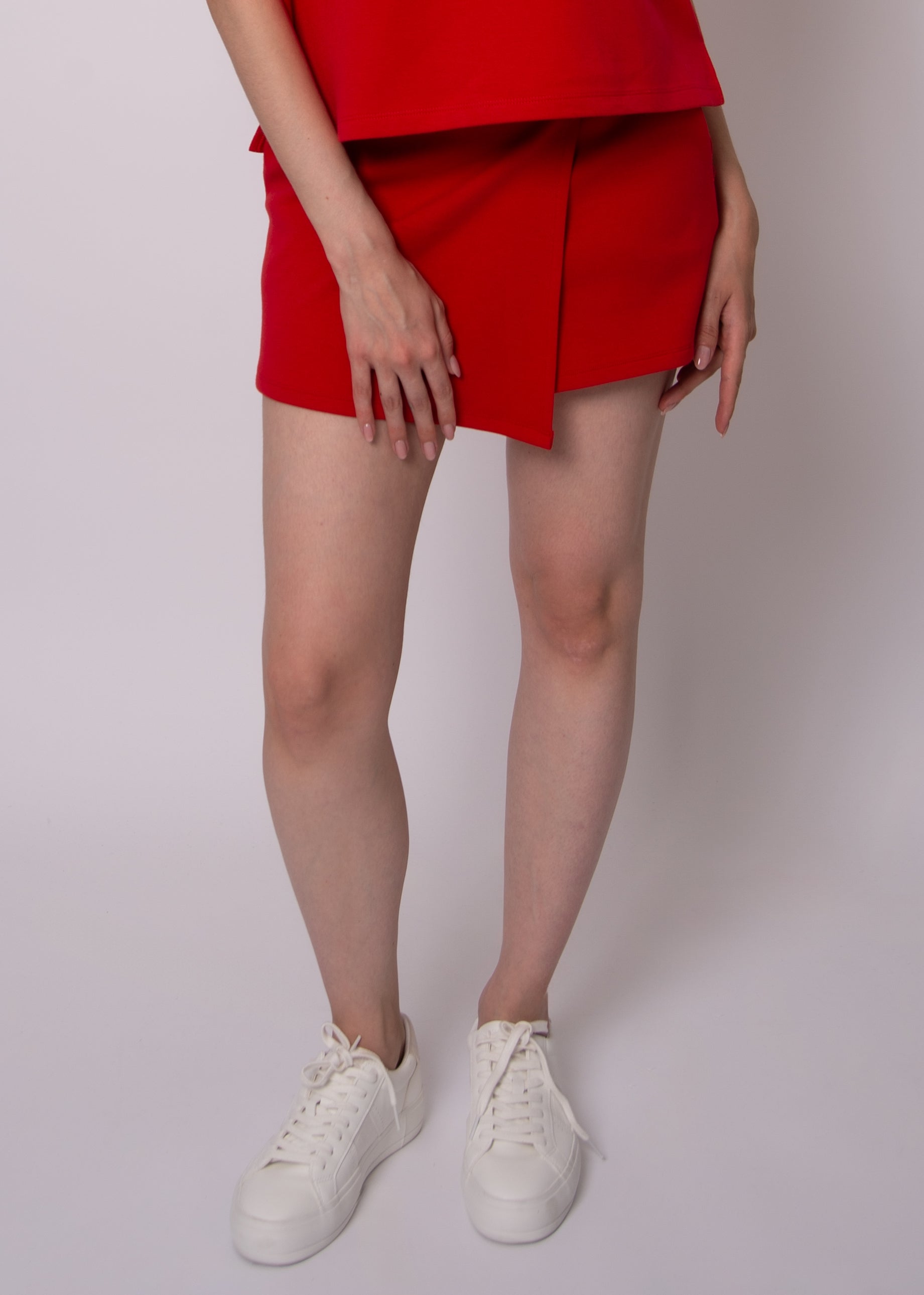 STARRY SOFT KNIT SKORT - ROUGE
