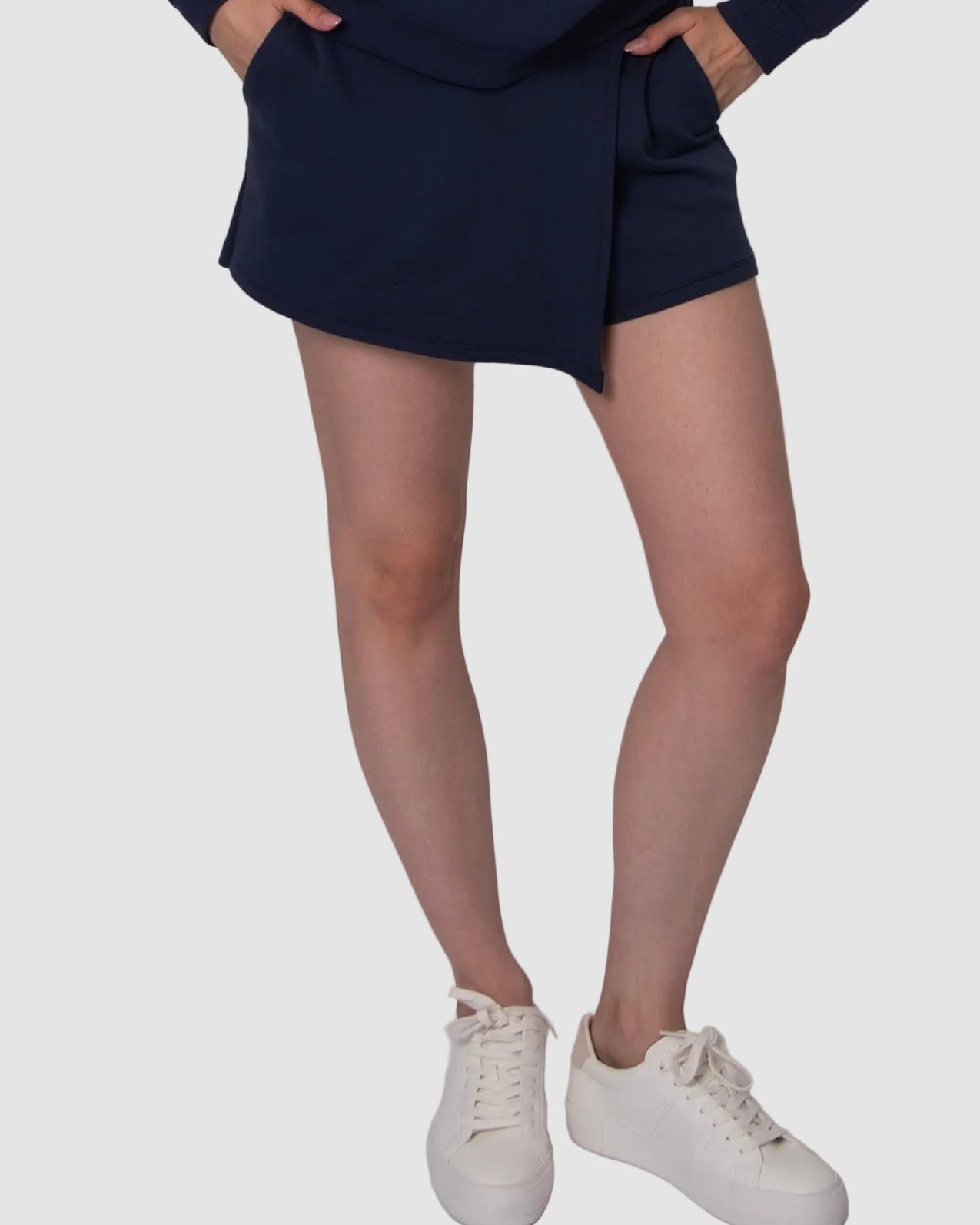 STARRY SOFT KNIT SKORT - NAVY BLUE