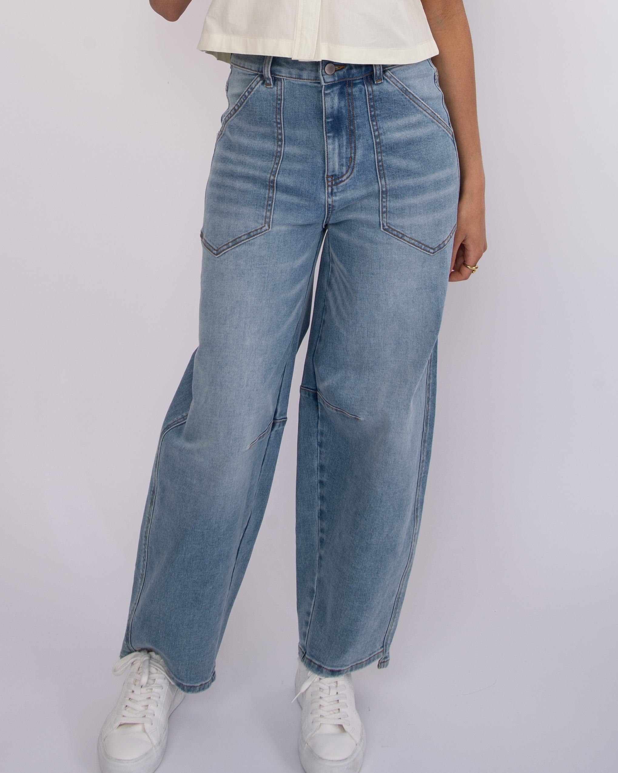 MILLA STRETCH PANTS - DARK WASH