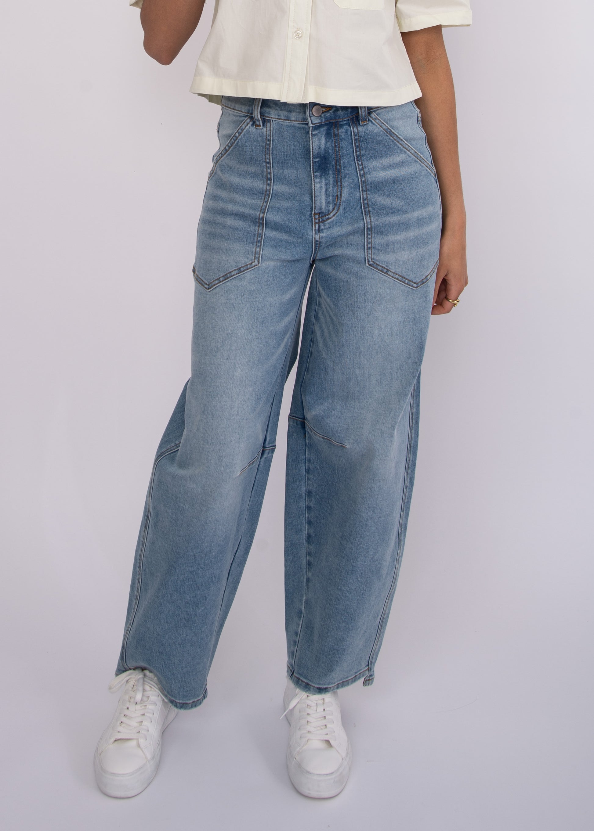 MILLA STRETCH PANTS - DARK WASH