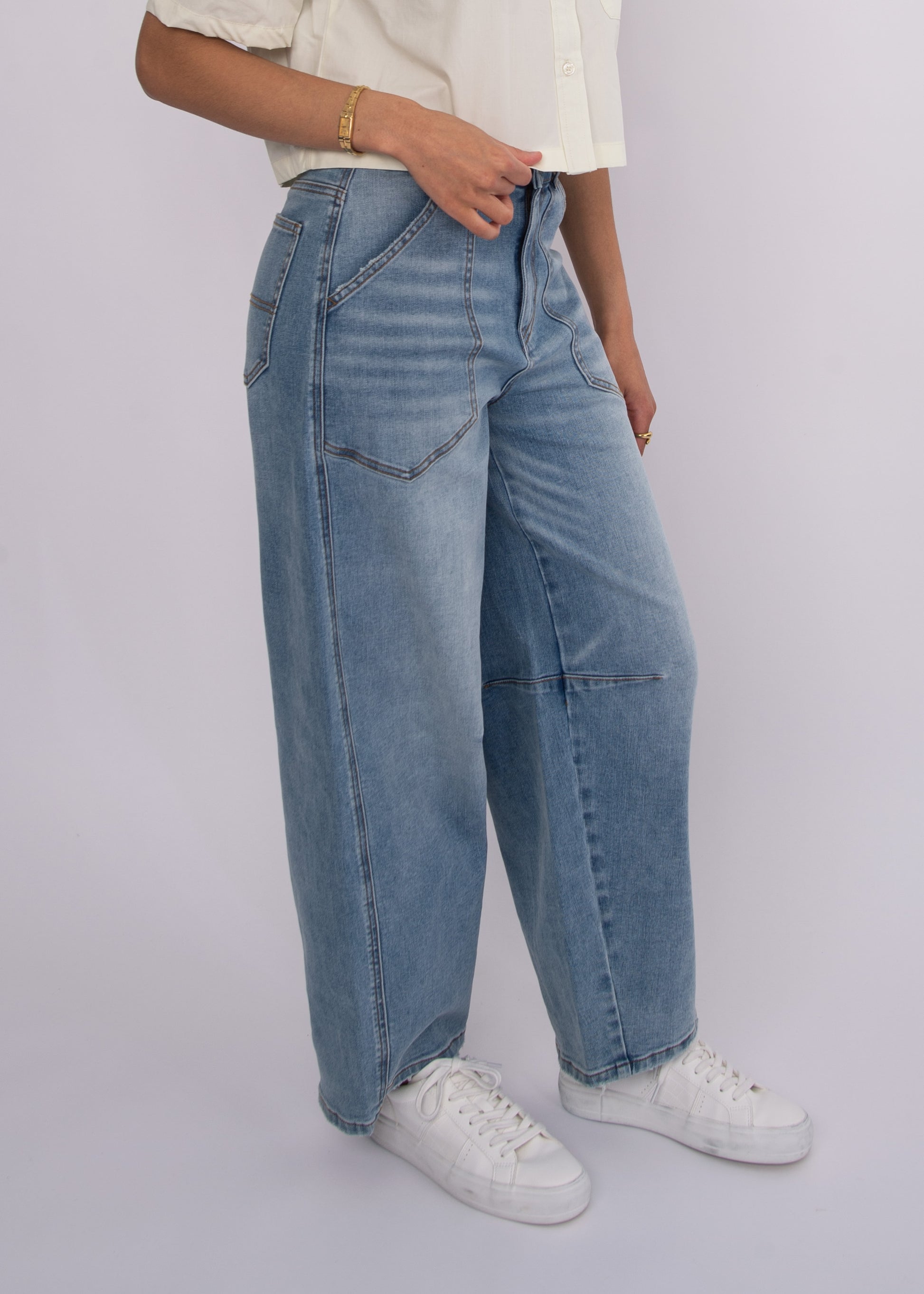MILLA STRETCH PANTS - DARK WASH