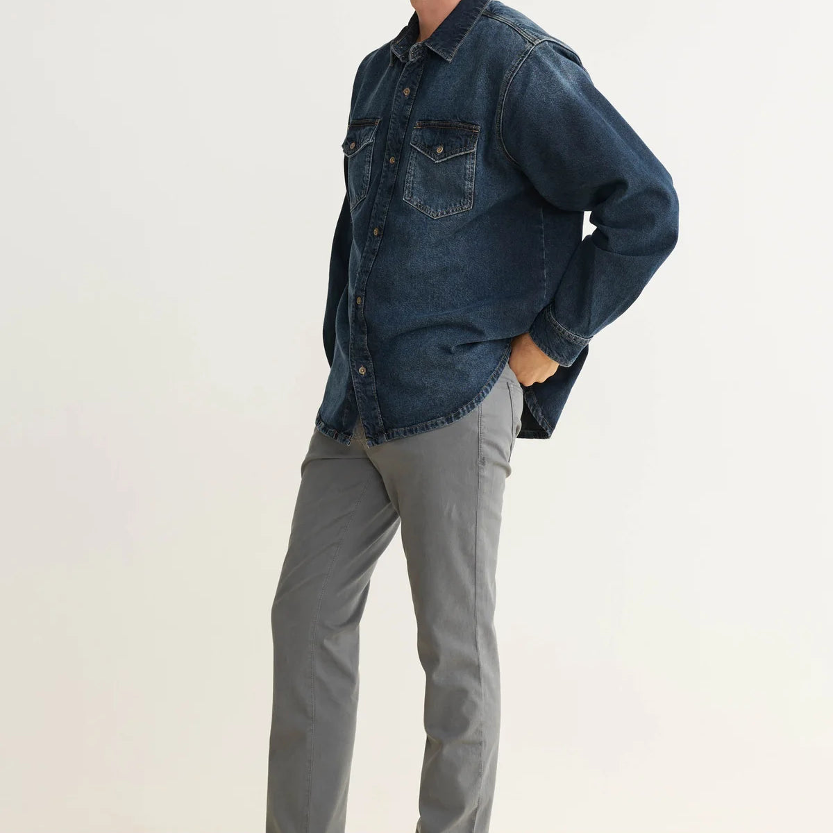 WARP + WEFT AMS SLIM FIT PANT - STORMY WEATHER