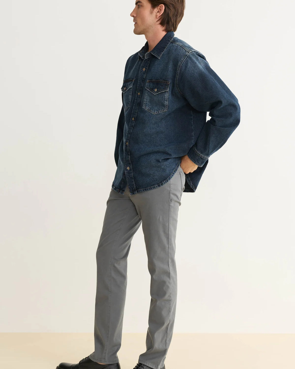 WARP + WEFT AMS SLIM FIT PANT - STORMY WEATHER