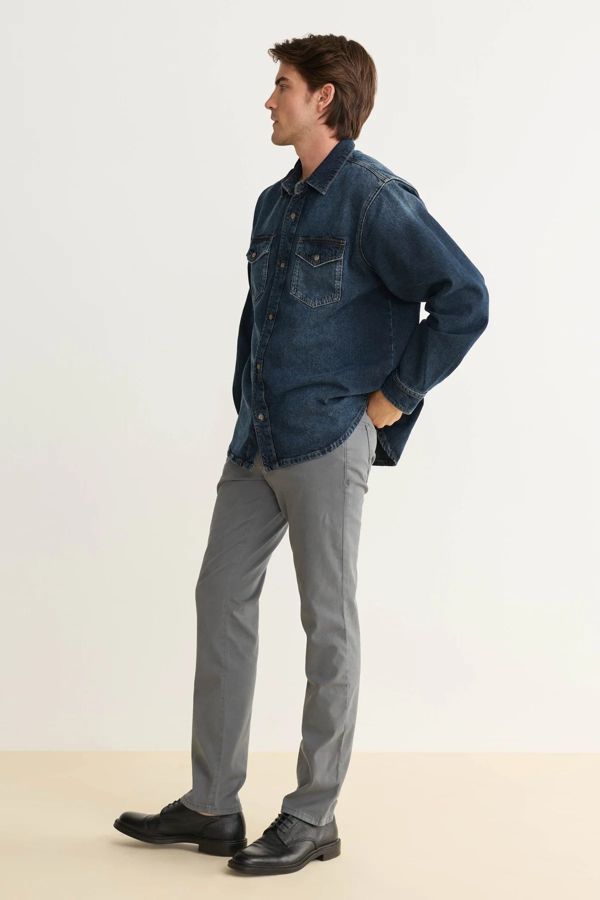 WARP + WEFT AMS SLIM FIT PANT - STORMY WEATHER