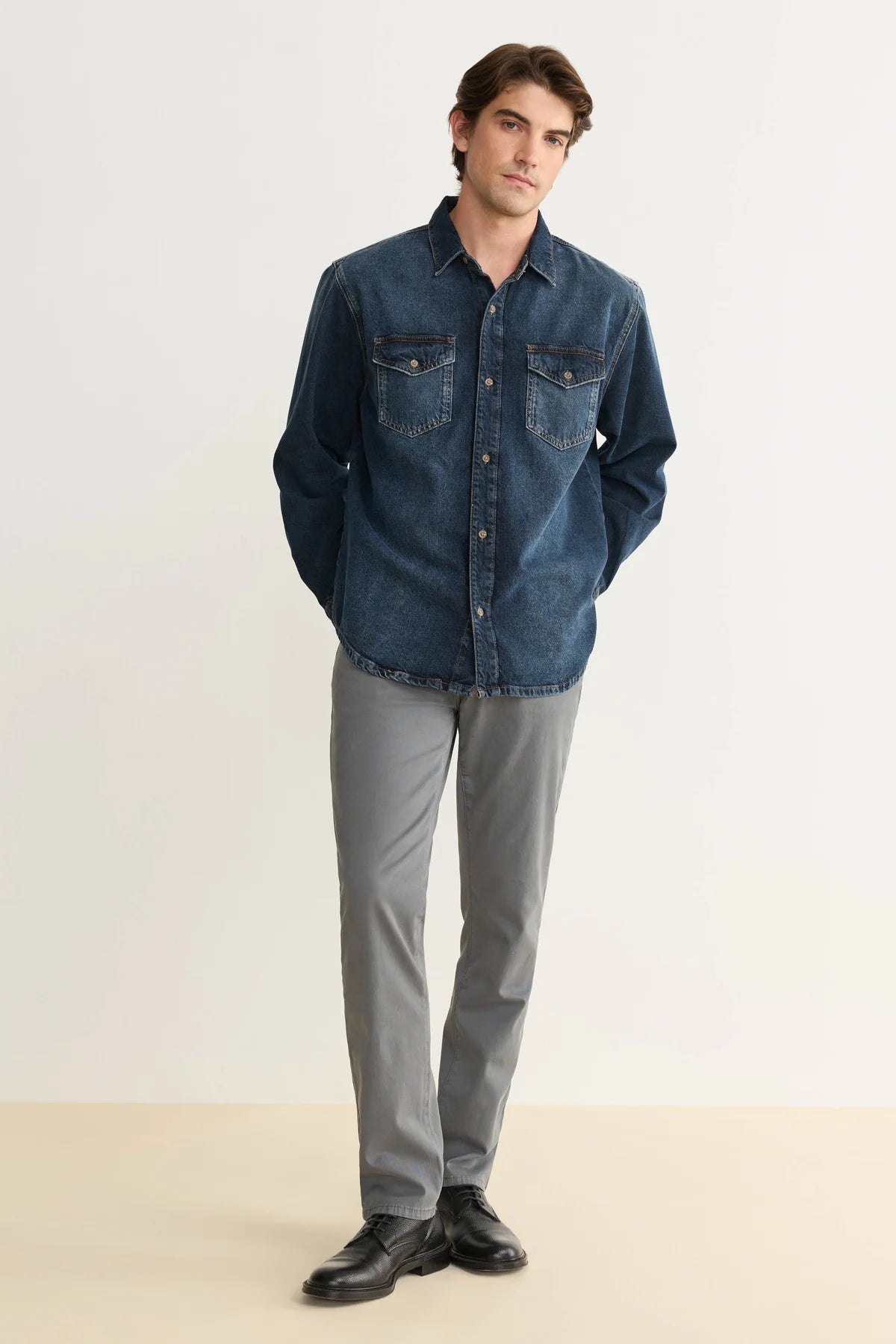 WARP + WEFT AMS SLIM FIT PANT - STORMY WEATHER