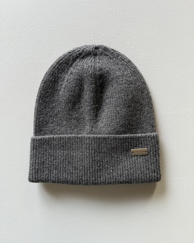 WEST VON FRANKIE CASHMERE BEANIE - CHARCOAL