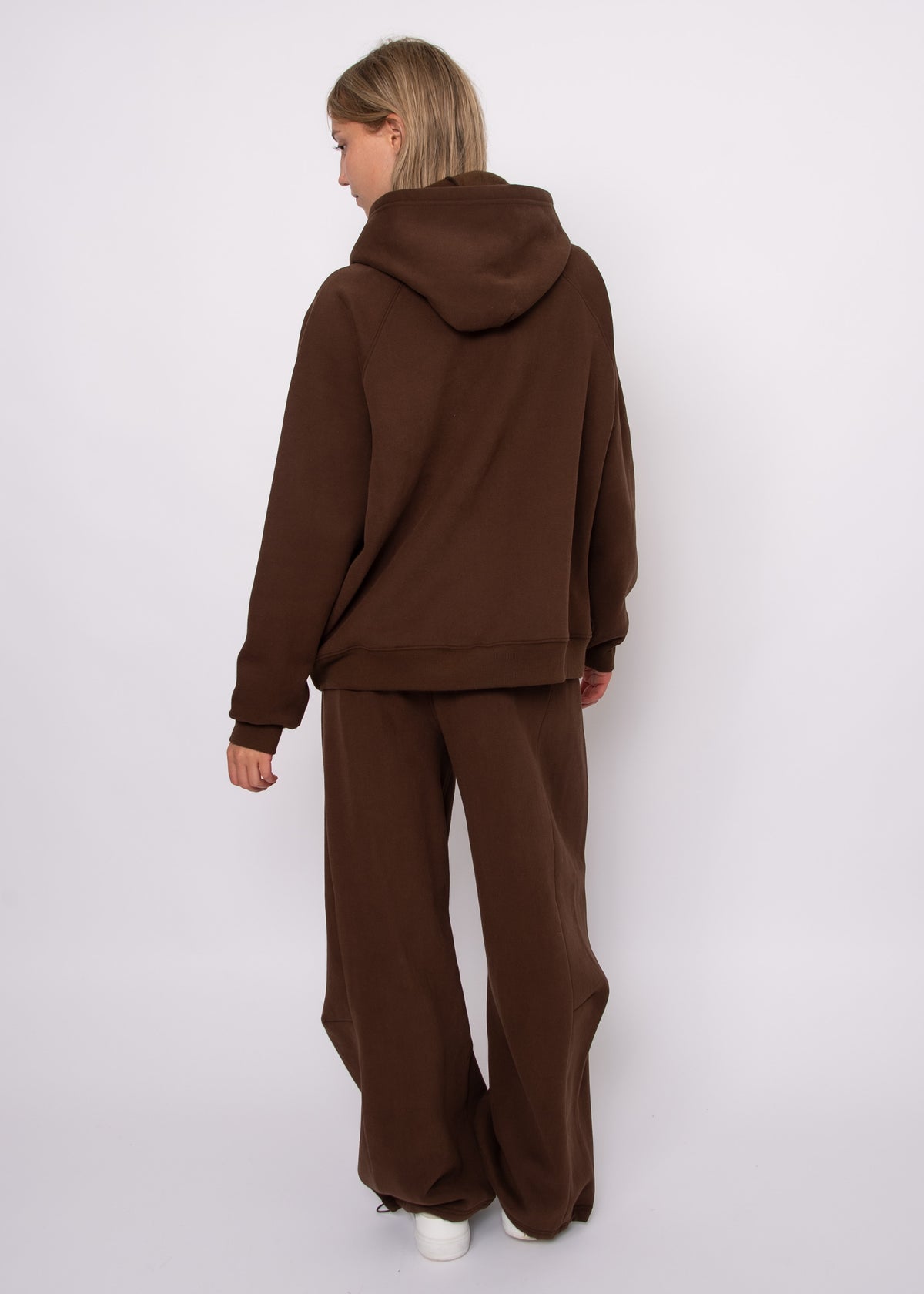 HILLA FLEECE HOODIE - CHOCOLATE