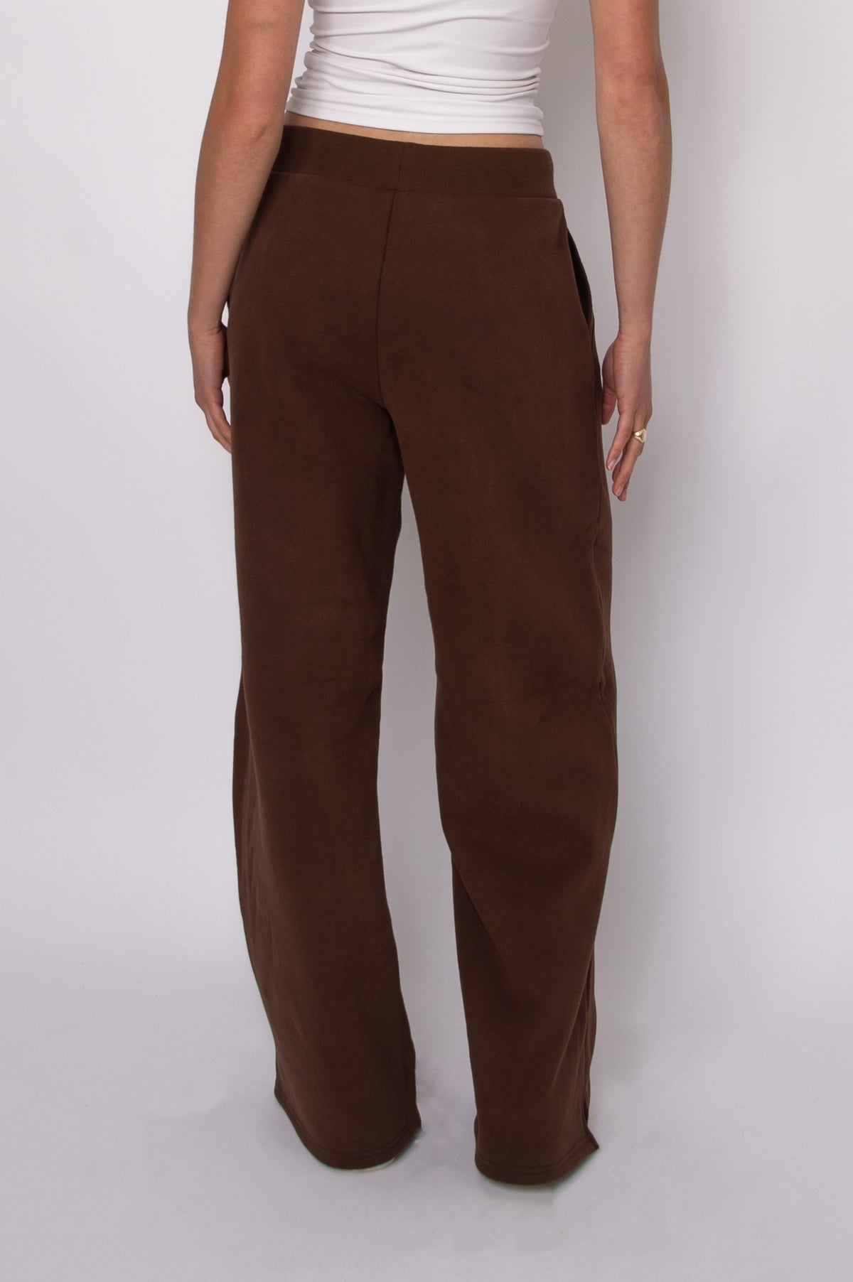 PANDORA FLEECE DRAWSTRING PULL ON PANT - CHOCOLATE