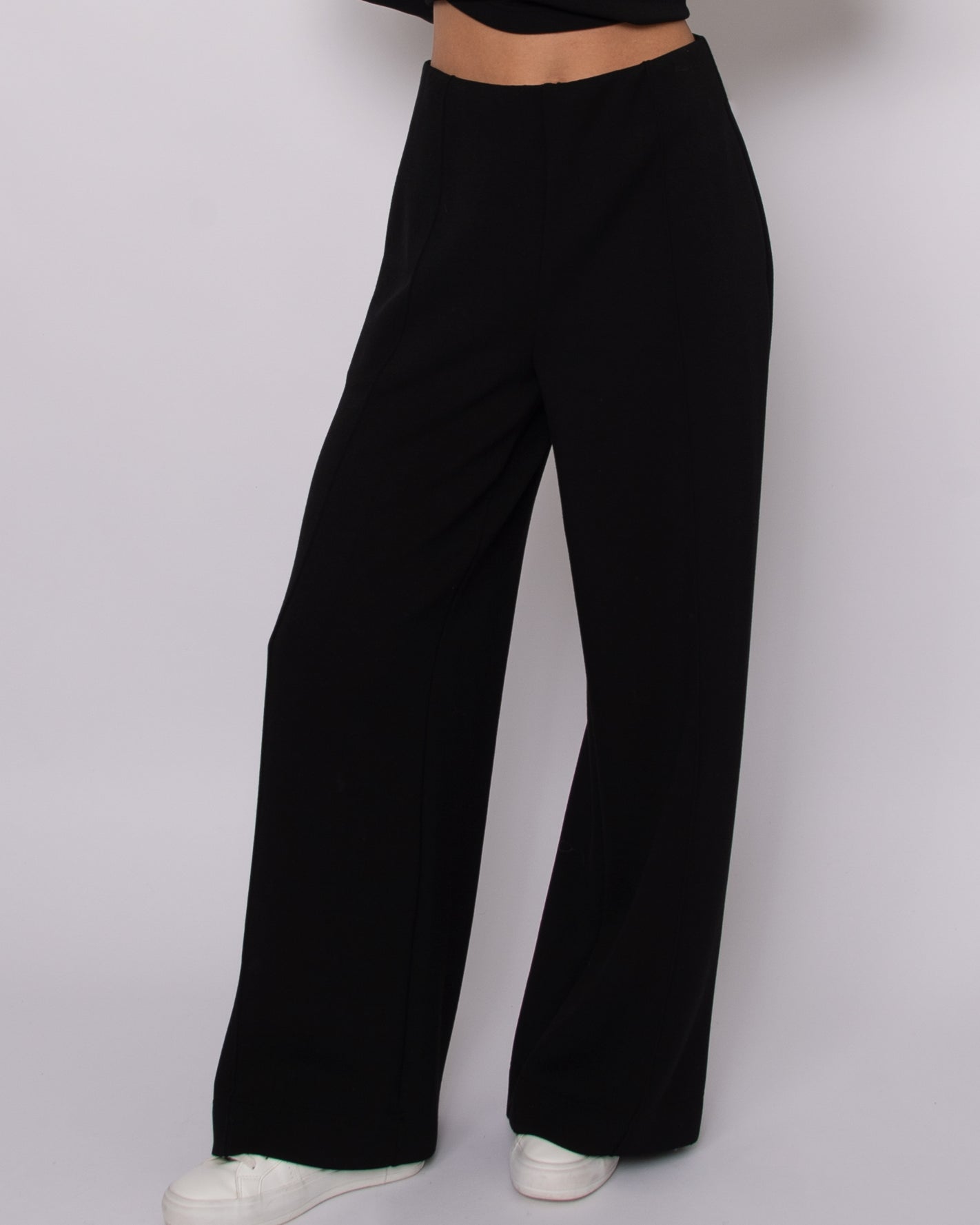 PHOEBE SOFT KNIT PULL ON PANT - BLACK