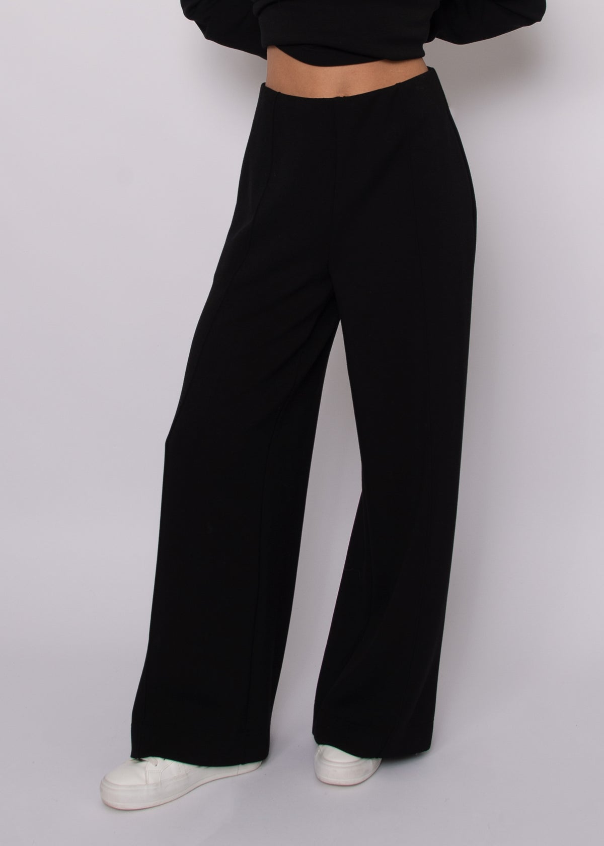PHOEBE SOFT KNIT PULL ON PANT - BLACK