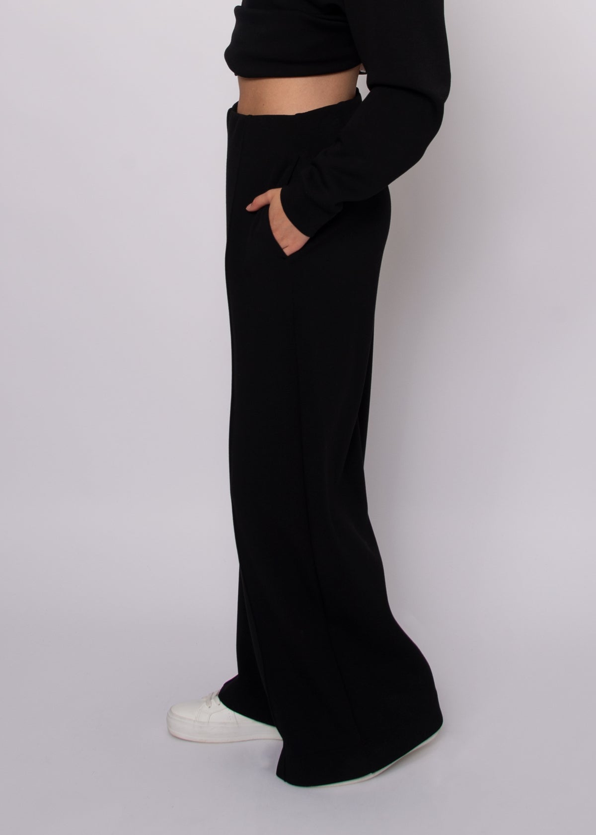 PHOEBE SOFT KNIT PULL ON PANT - BLACK