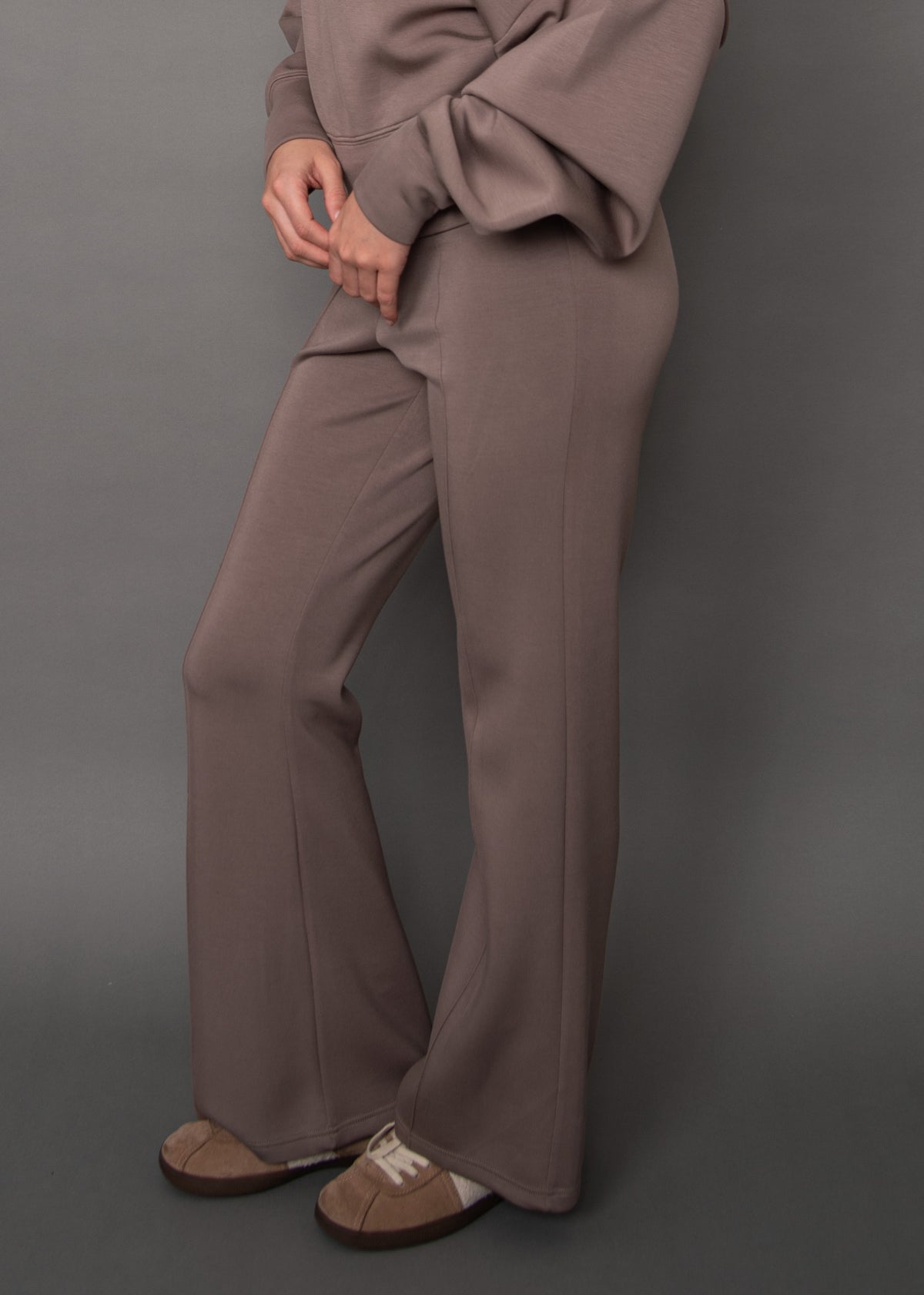 FLAMME SIGNATURE SOFT KNIT PULL ON PANT - MOON ROCK