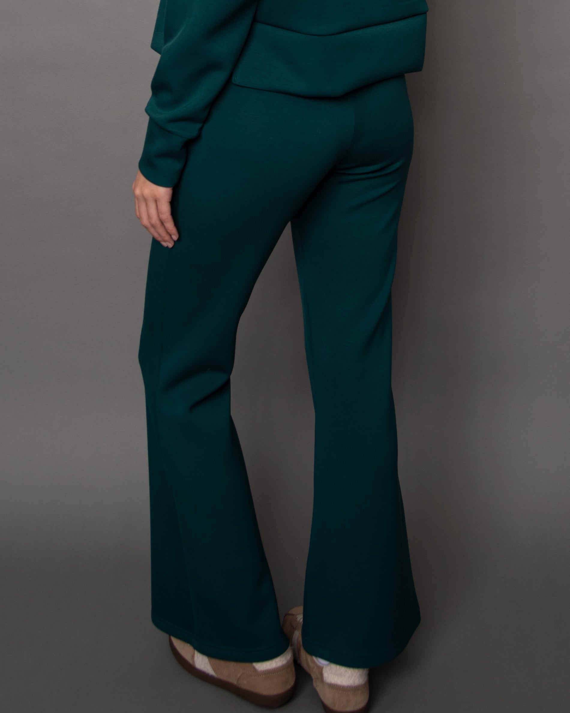 FLAMME SIGNATURE SOFT KNIT PULL ON PANT - DARK GREEN