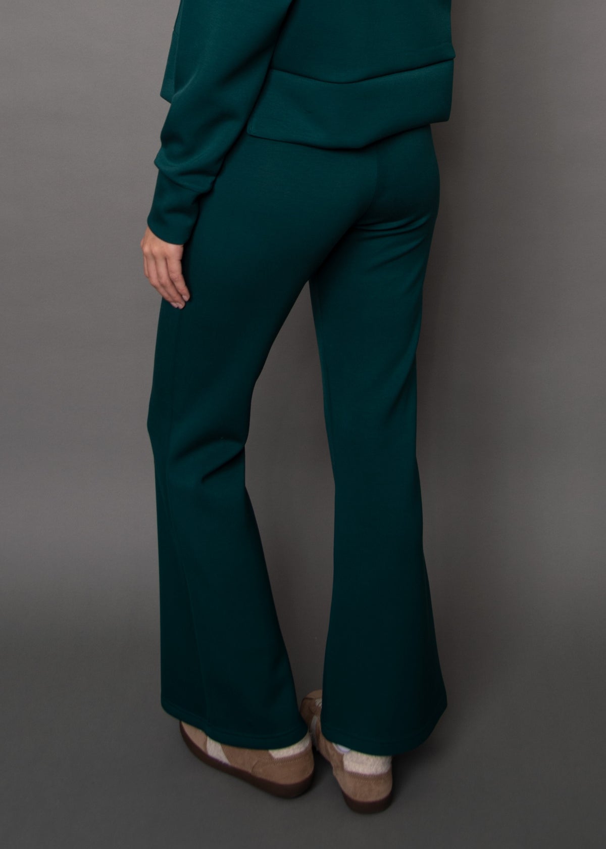 FLAMME SIGNATURE SOFT KNIT PULL ON PANT - DARK GREEN