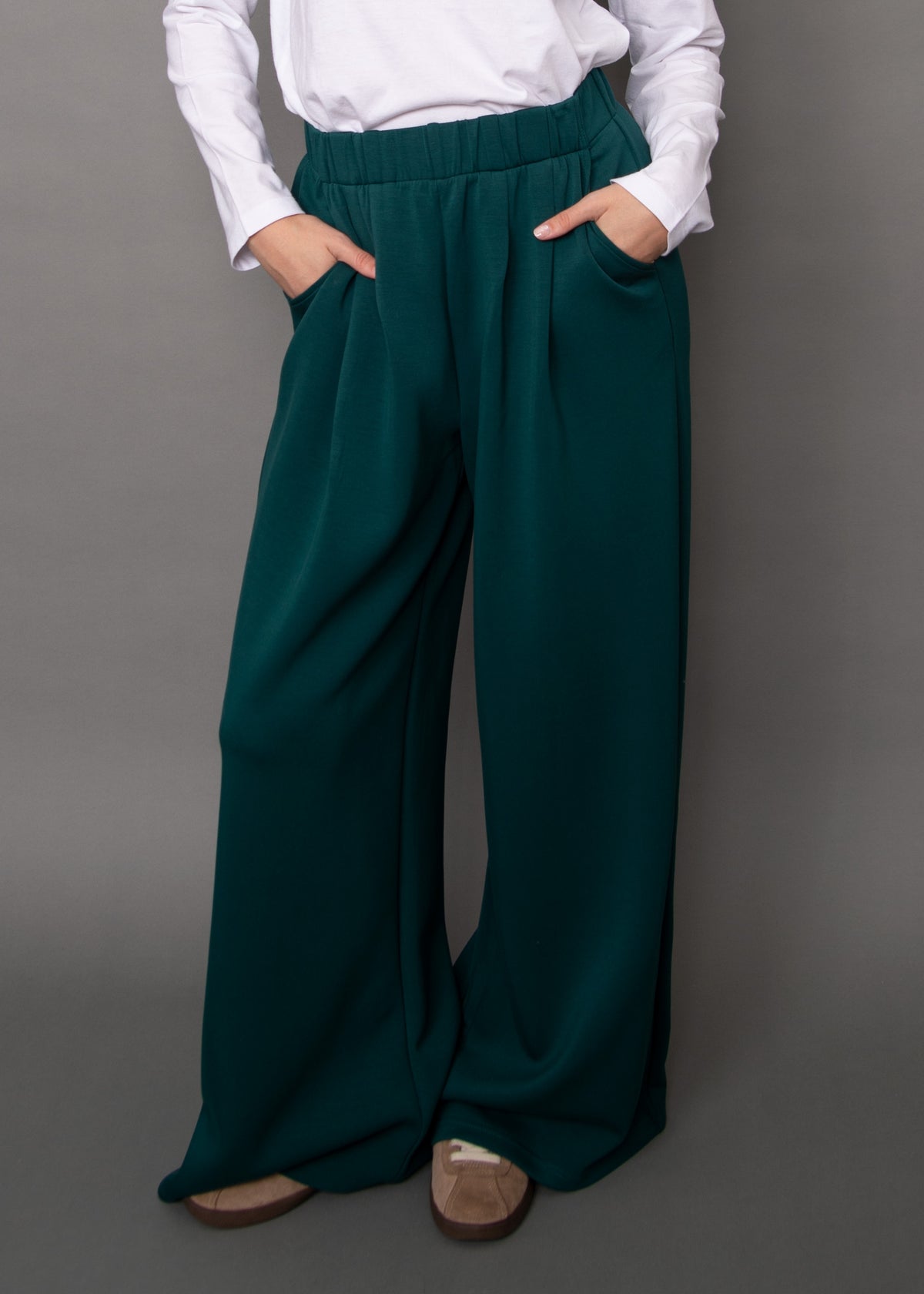 PASCAL SIGNATURE SOFT KNIT PULL ON PANT - DARK GREEN
