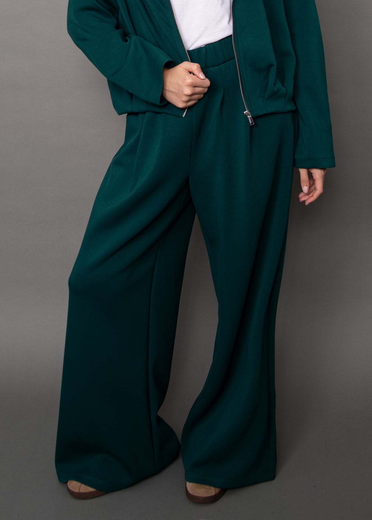 PASCAL SIGNATURE SOFT KNIT PULL ON PANT - DARK GREEN