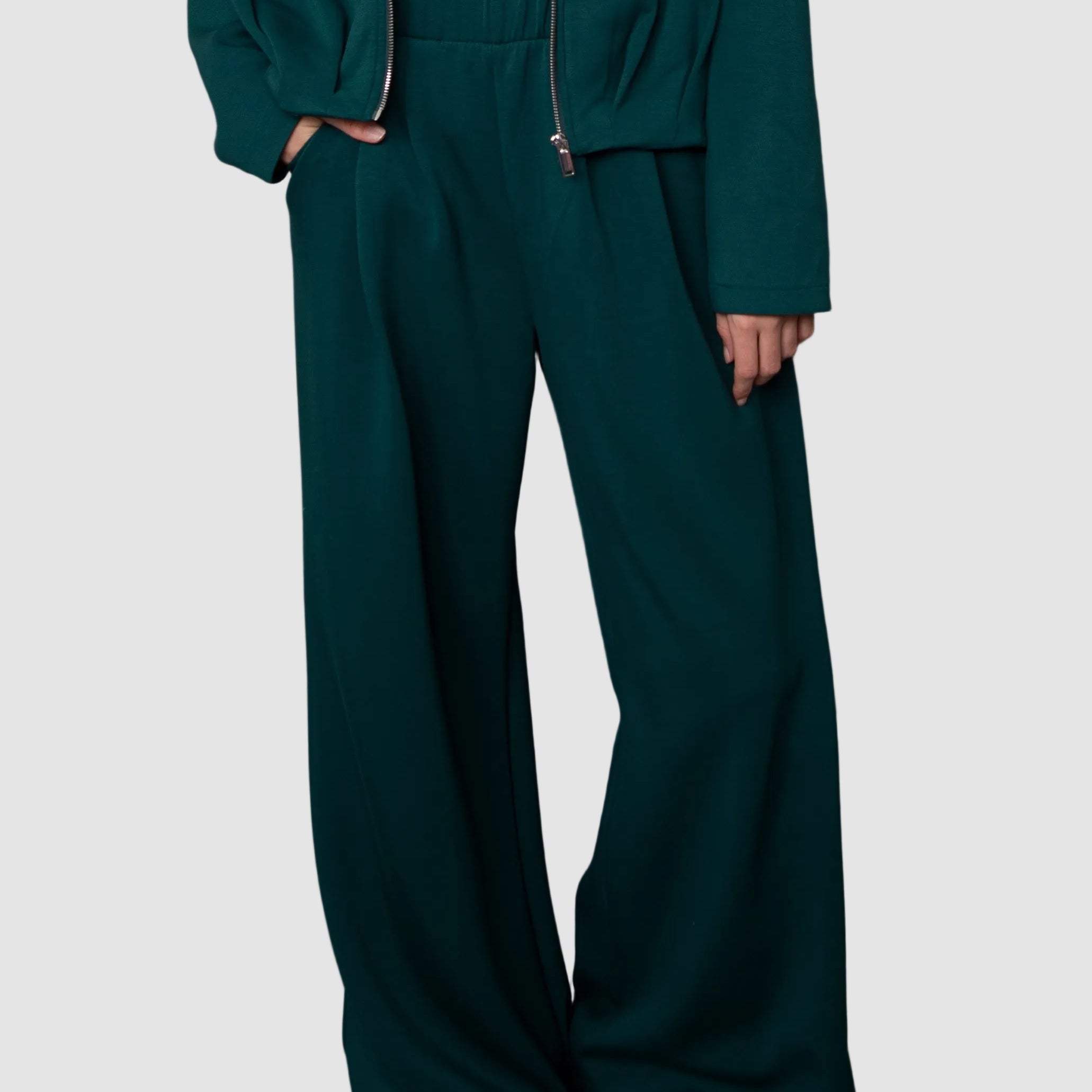 PASCAL SIGNATURE SOFT KNIT PULL ON PANT - DARK GREEN