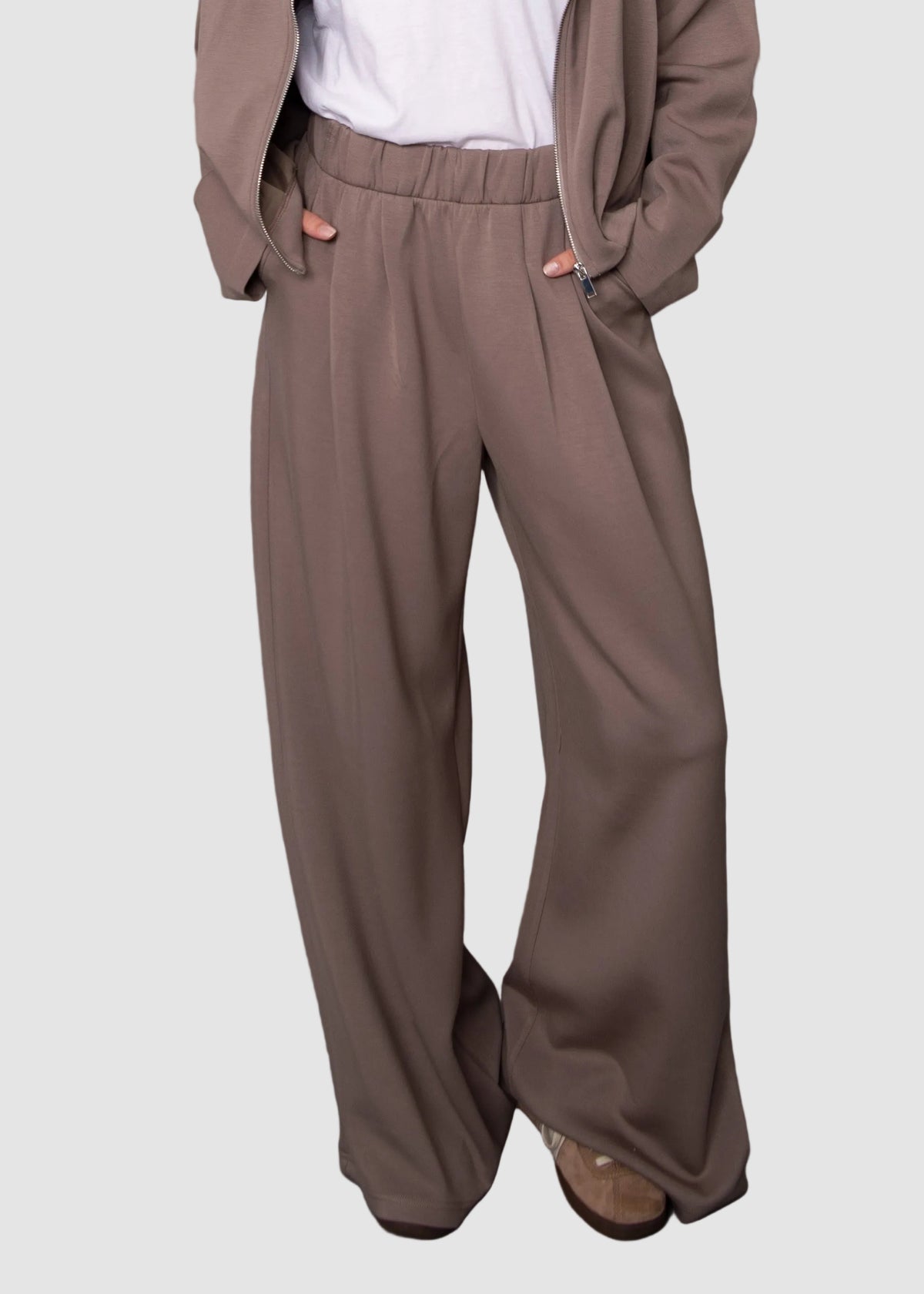 PASCAL SIGNATURE SOFT KNIT PULL ON PANT - MOON ROCK