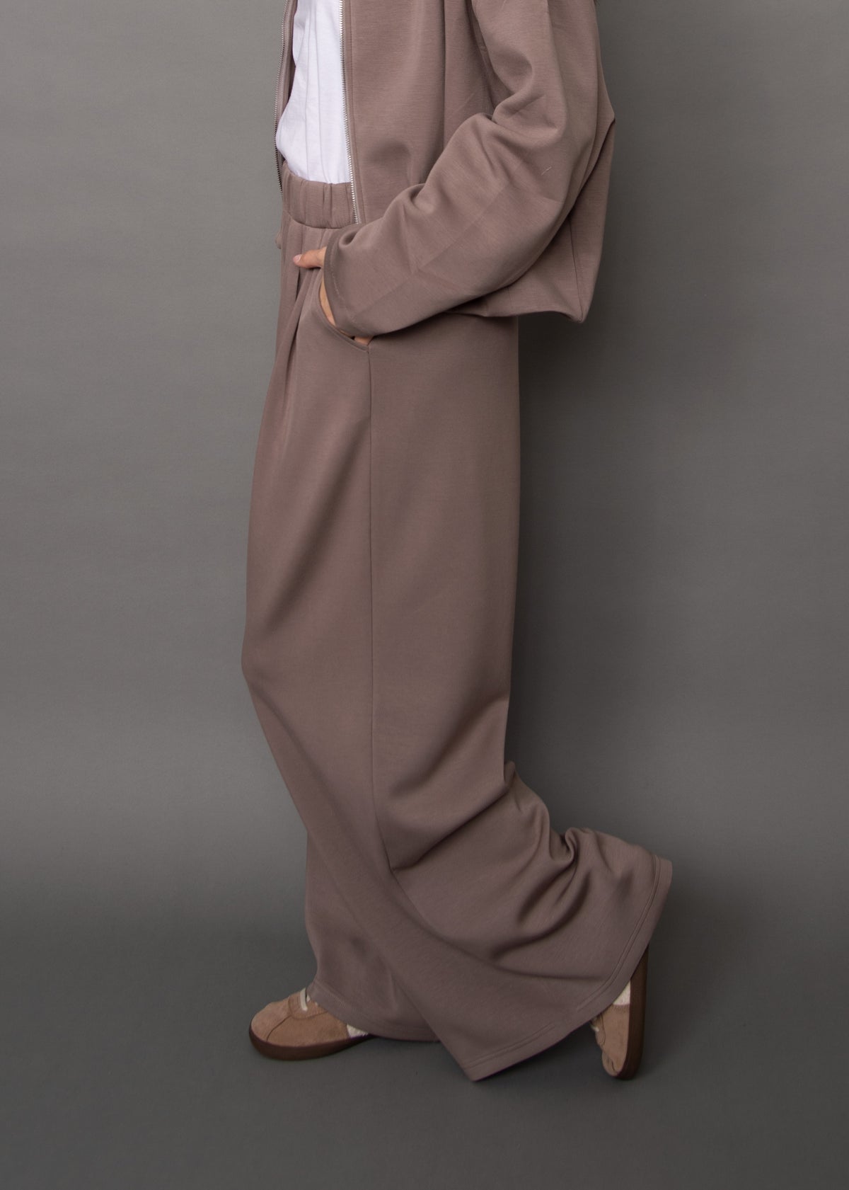 PASCAL SIGNATURE SOFT KNIT PULL ON PANT - MOON ROCK