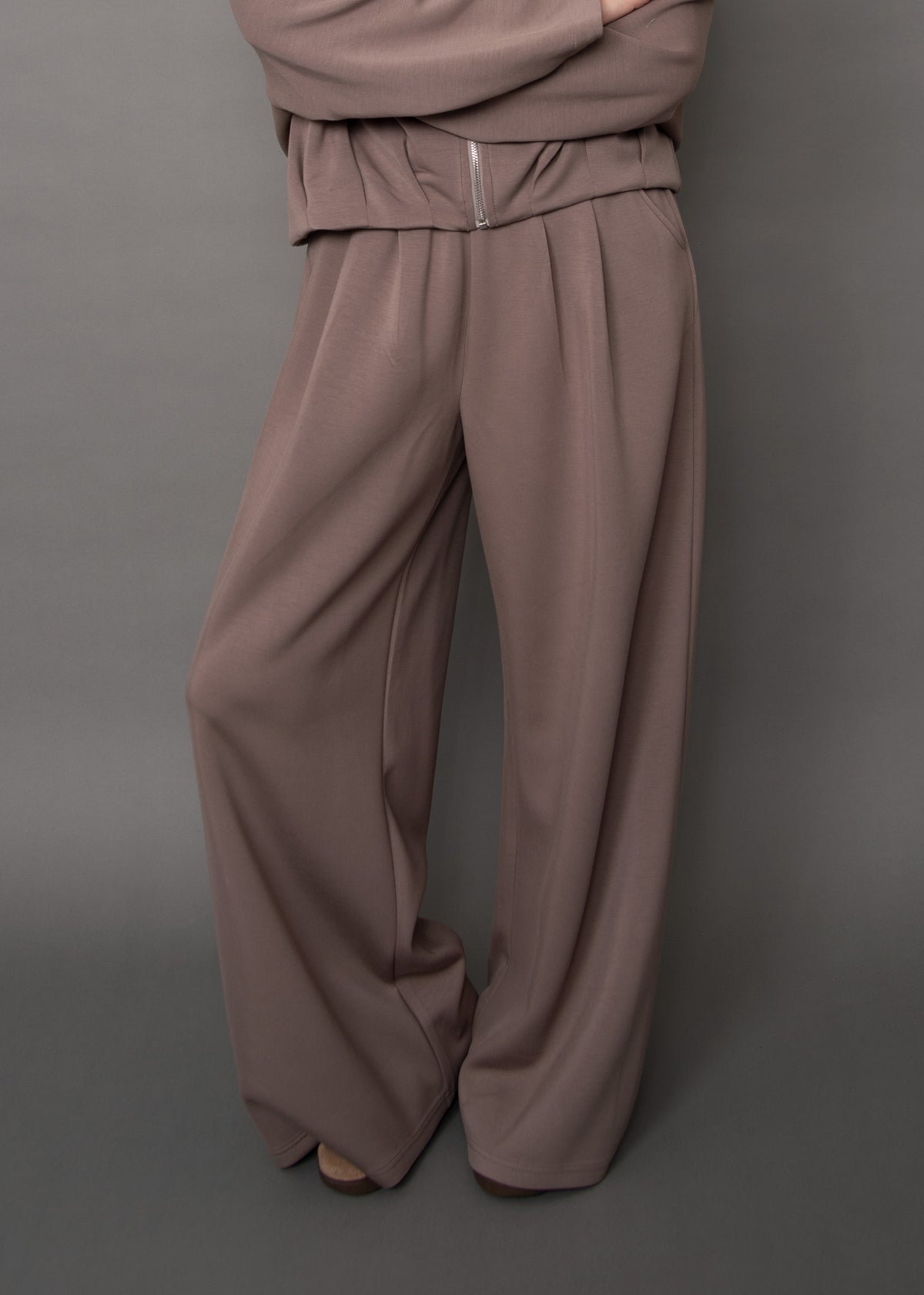 PASCAL SIGNATURE SOFT KNIT PULL ON PANT - MOON ROCK