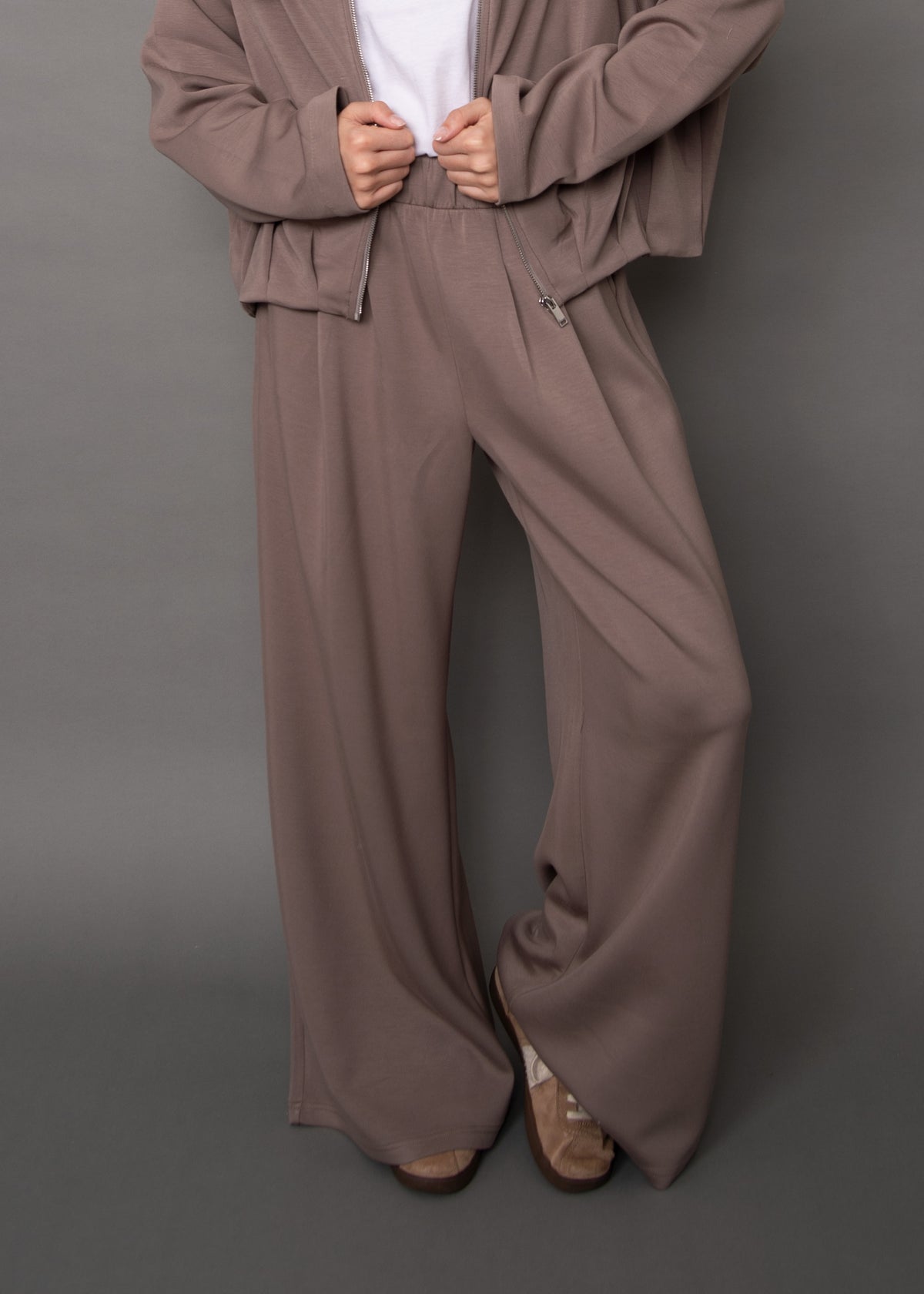 PASCAL SIGNATURE SOFT KNIT PULL ON PANT - MOON ROCK