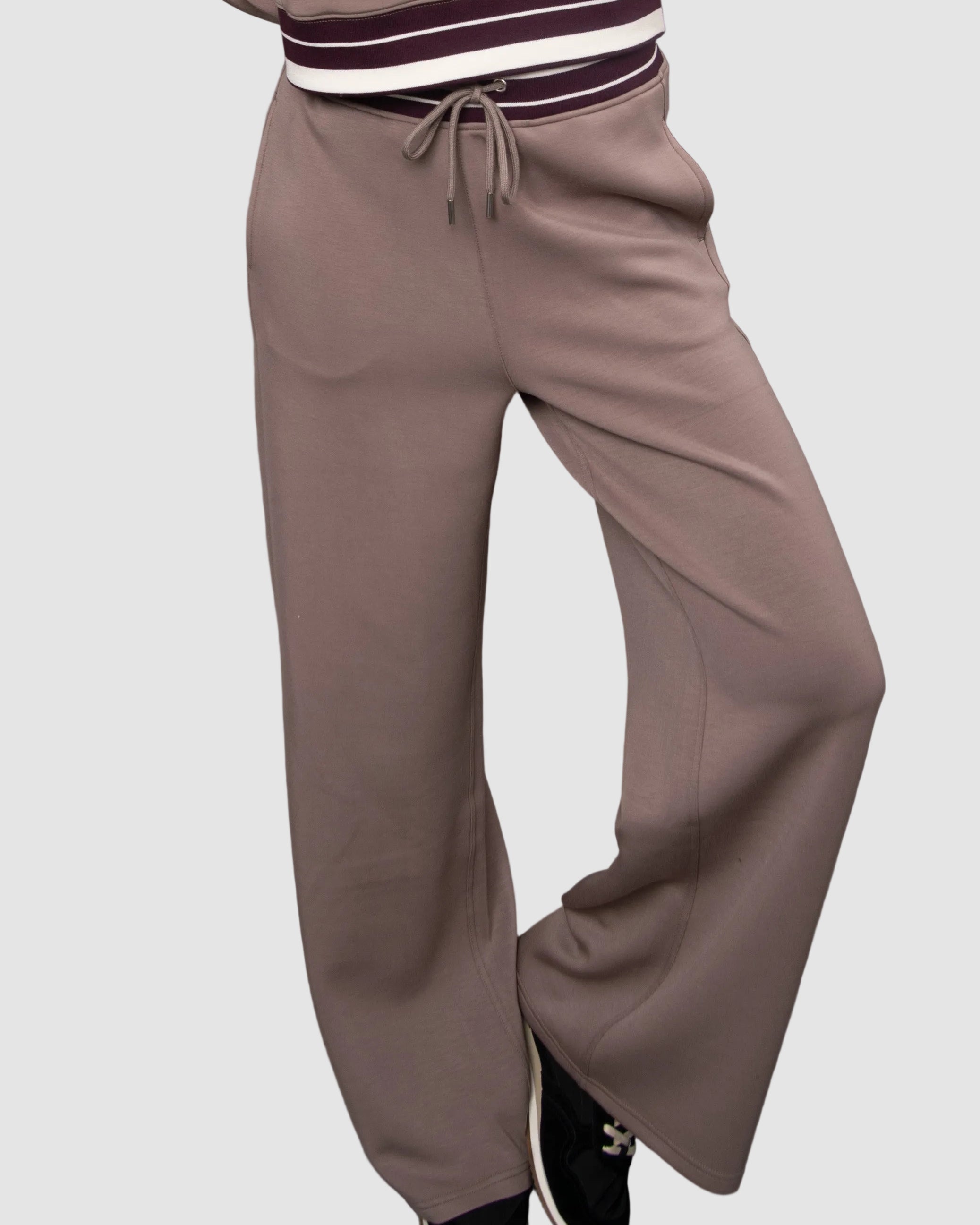 ERIKA ATHLETIC SOFT KNIT PULL ON PANT - MOON ROCK