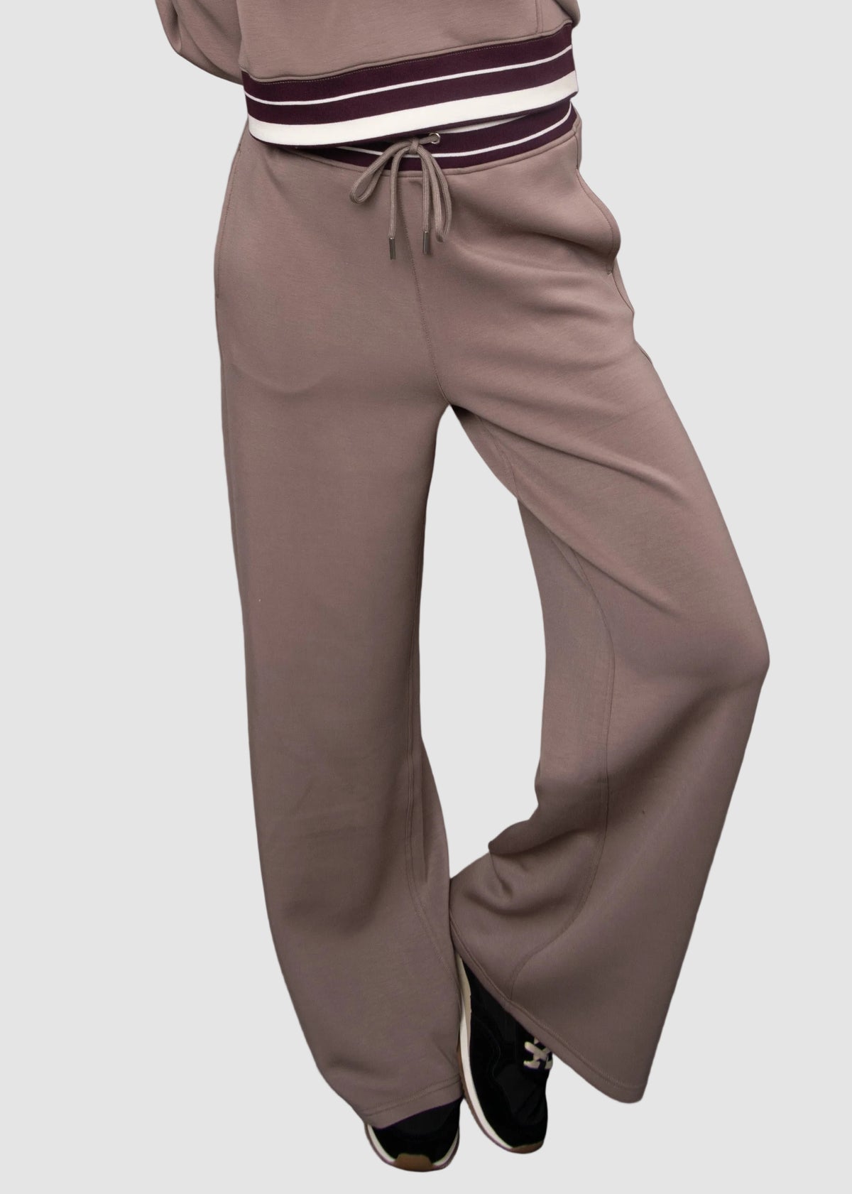 ERIKA ATHLETIC SOFT KNIT PULL ON PANT - MOON ROCK