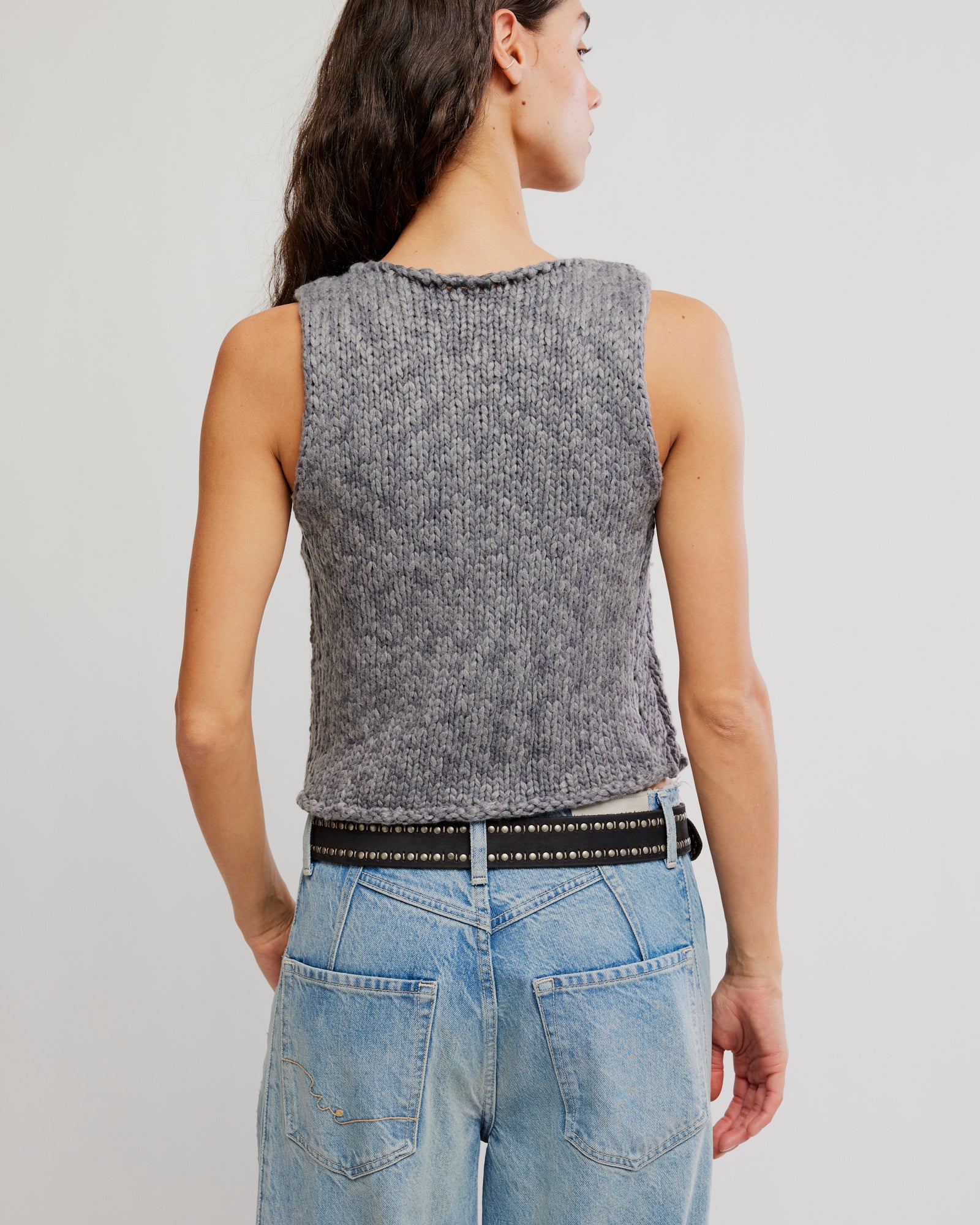 FREE PEOPLE OPAL TANK - STEEL GREY