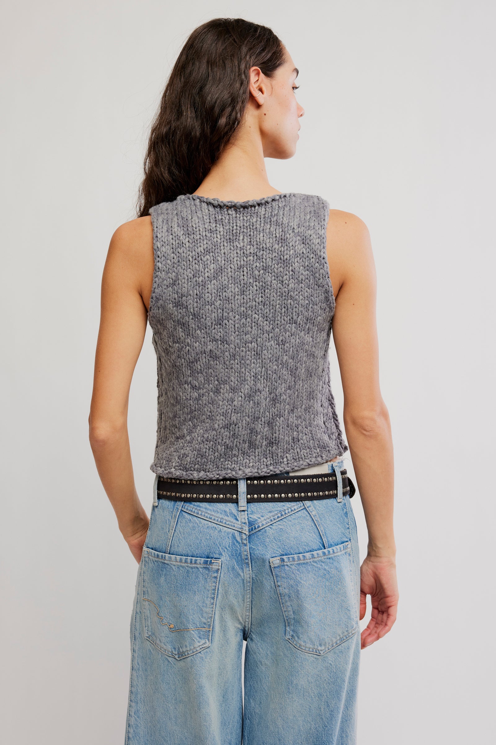 FREE PEOPLE OPAL TANK - STEEL GREY
