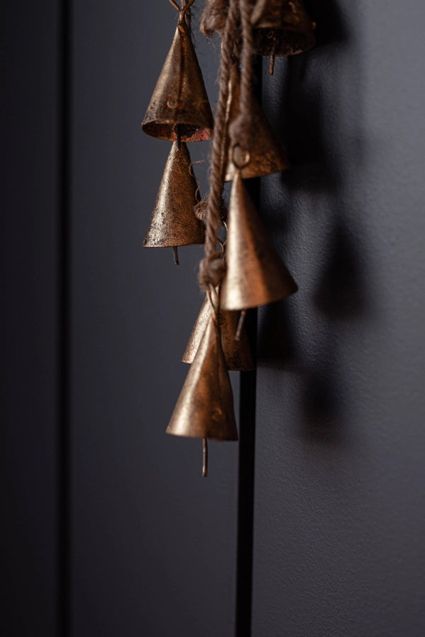 TAPERED HOLIDAY BELLS - BRASS