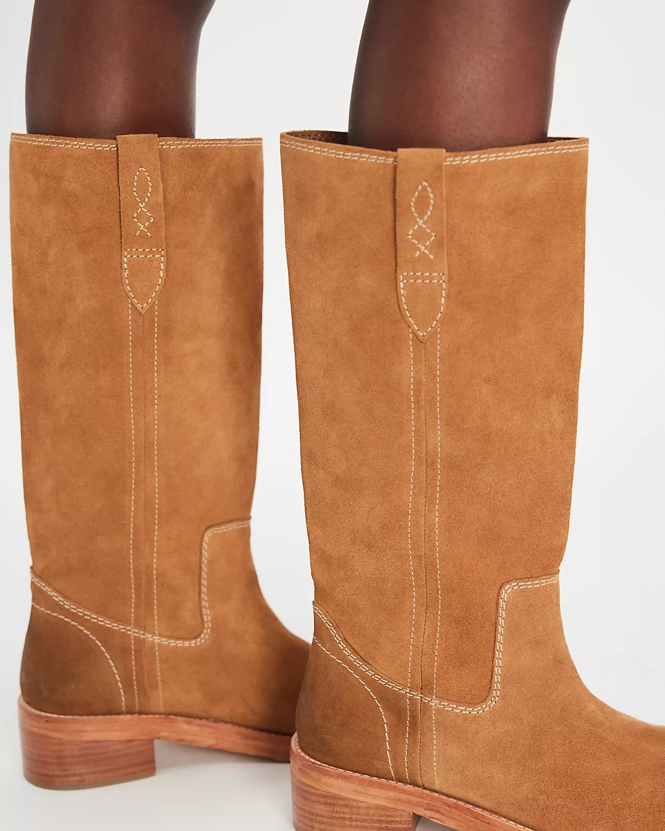 FREE PEOPLE BLAZE PULL ON BOOTS - TOFFEE SUEDE
